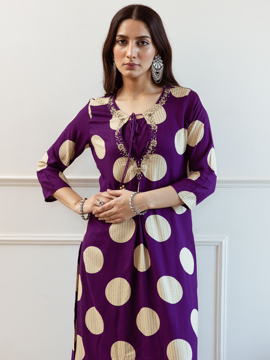 Image of Indo Era Women Kurta Palazzo Set