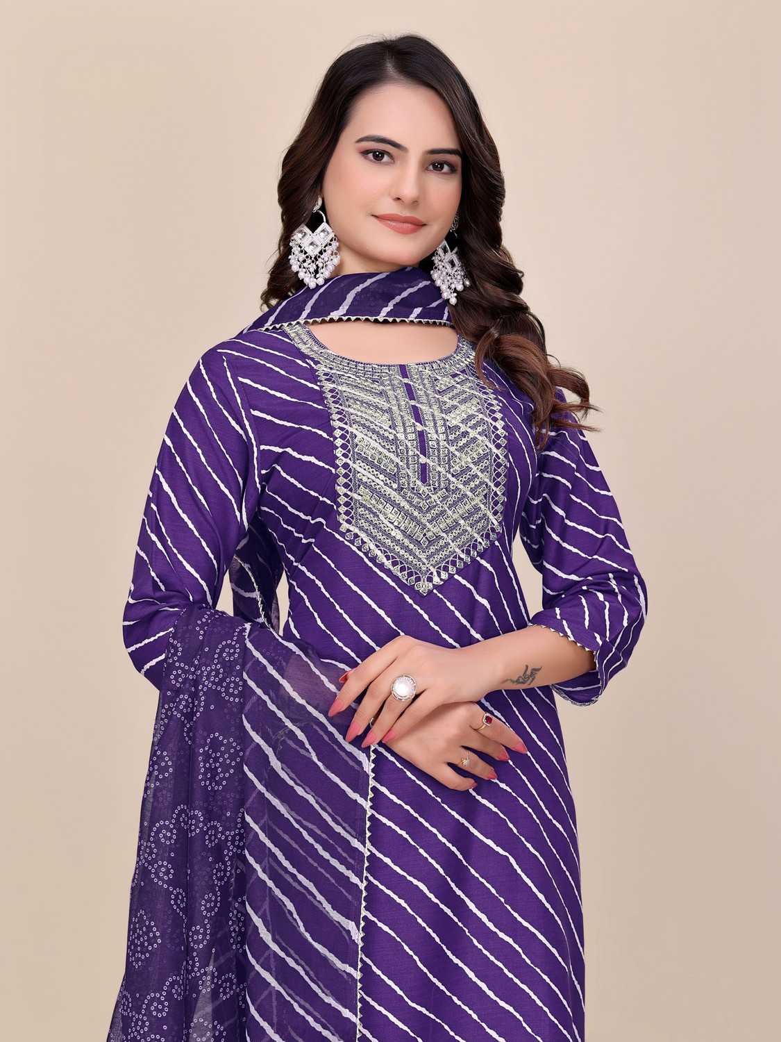 Image of HouseOfCommon Women Kurta Pant Dupatta Set
