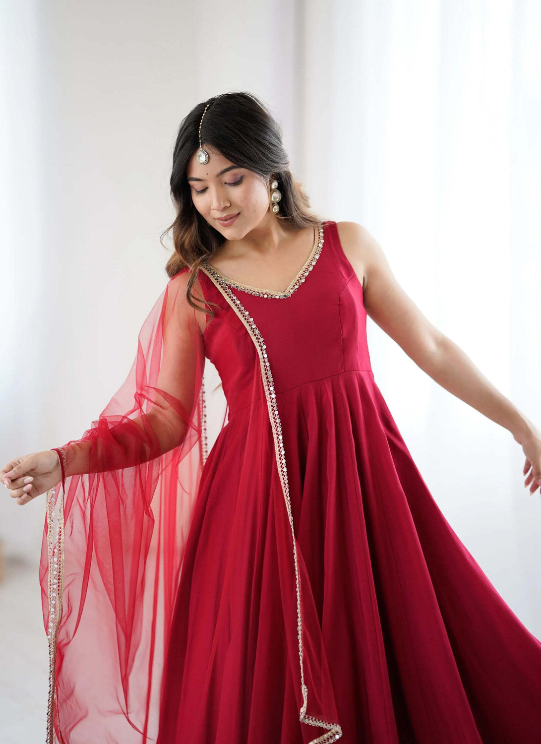 Image of CALLME TEXTILE & DESIGN Women Ethnic Top Pant Dupatta Set
