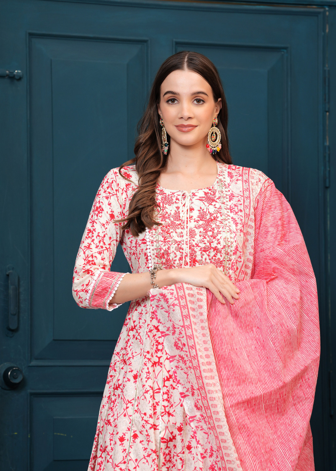 Image of NIKORA Women Kurta Pant Dupatta Set