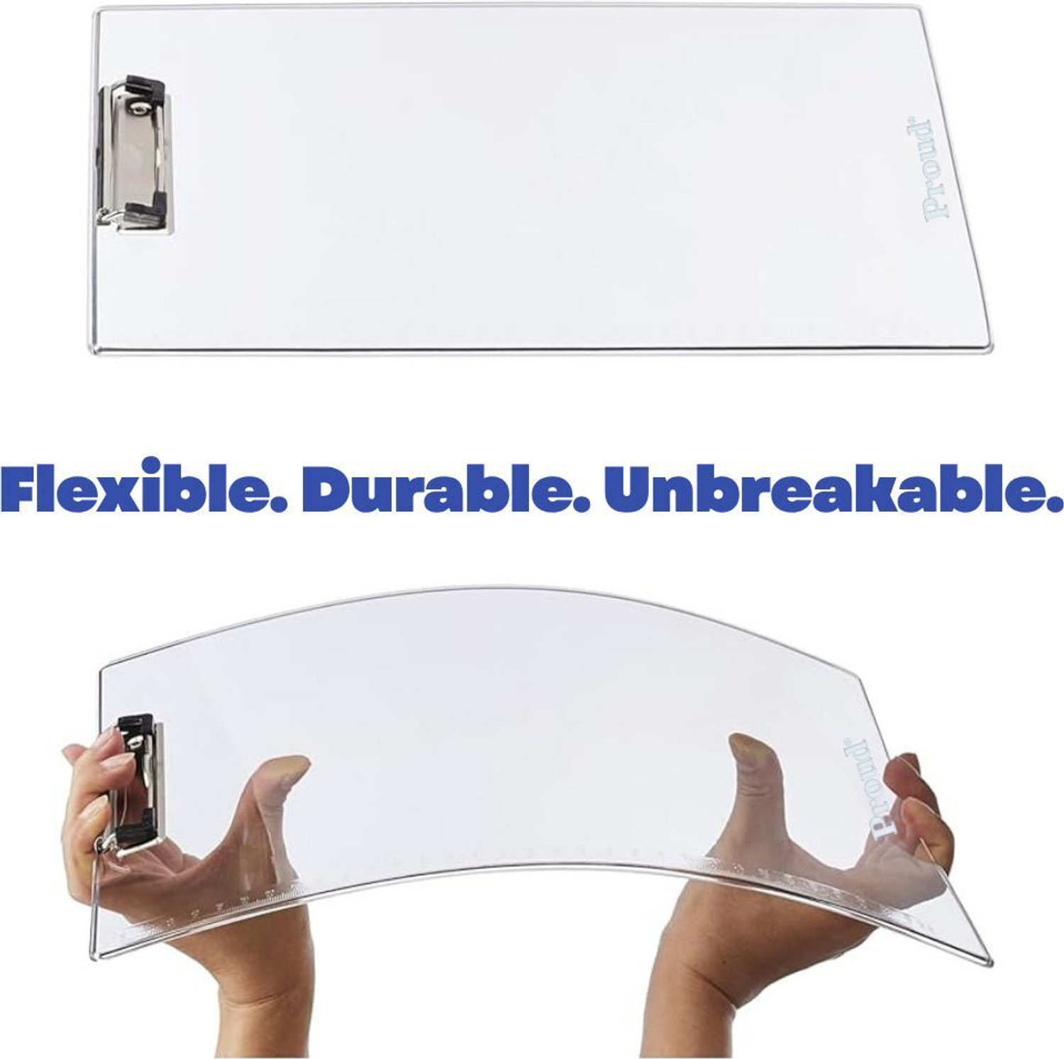 Image of Proud Unbreakable Transparent Exam Pad, Writing Pad, Drawing Pad, Exam Board Clipboard