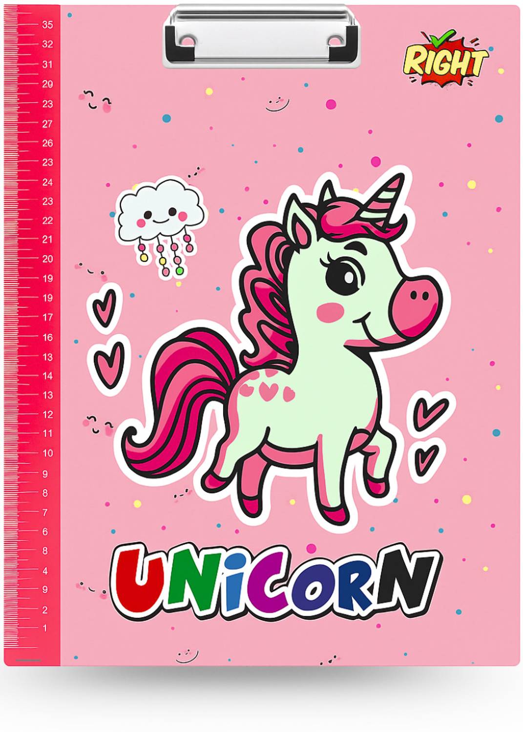 APEX MEDIA AND MARKETING INDIA Unicorn Exam Board | Exam Pad with Ruler | School Time Table & Calendar