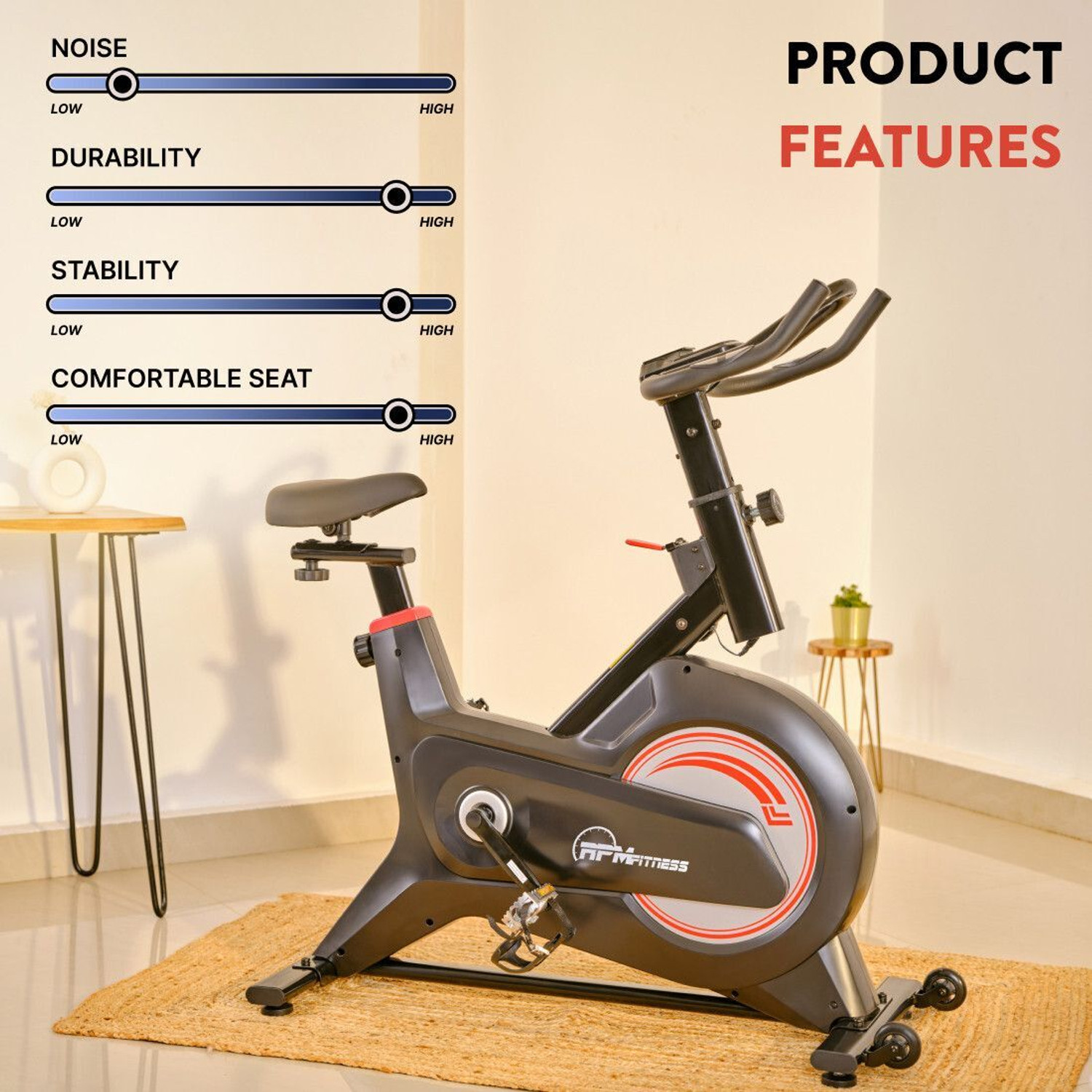 Image of RPM Fitness by Cult RPM600 (13.22lbs Flywheel) | Max Weight: 110kg For Home Gym Workout Spinner Exercise Bike