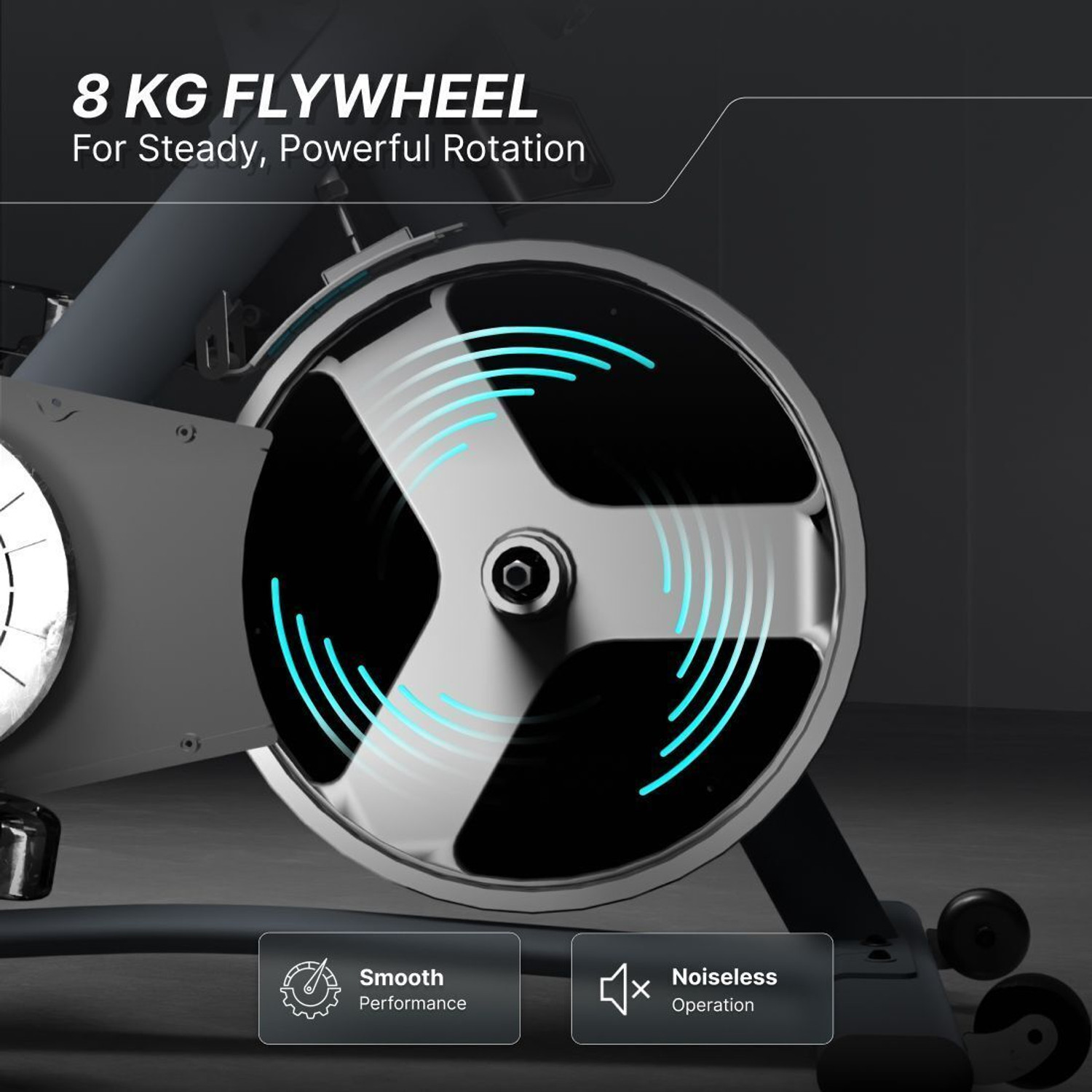 Image of FITKIT by Cult FK7004 Magnetic Spin Bike 8 kg Flywheel 130kg Max Weight Indoor Cycles Exercise Bike