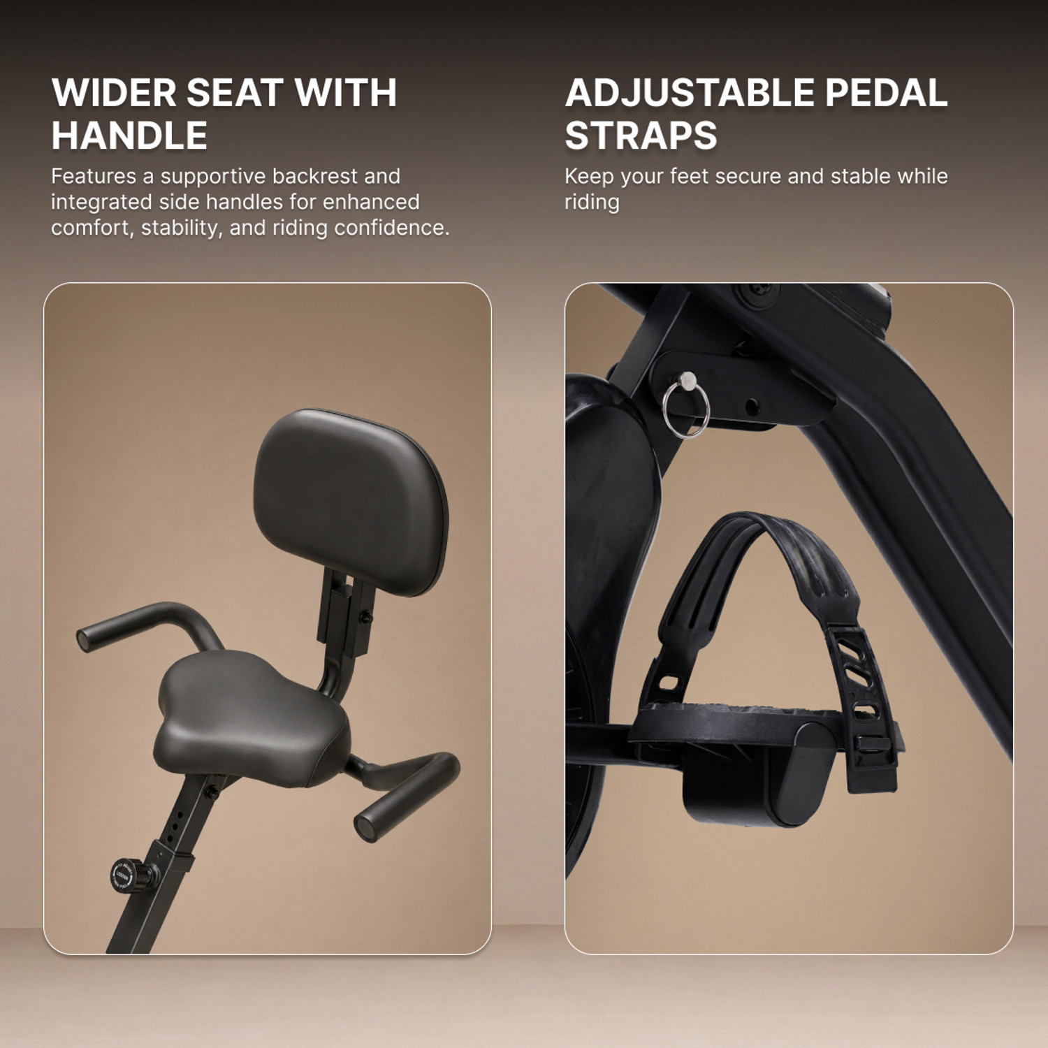 Image of Cult X-Bike with Table | 120 Kg weight support | Comfortable seat | Home Use Foldable Folding Bike Exercise Bike (Black)