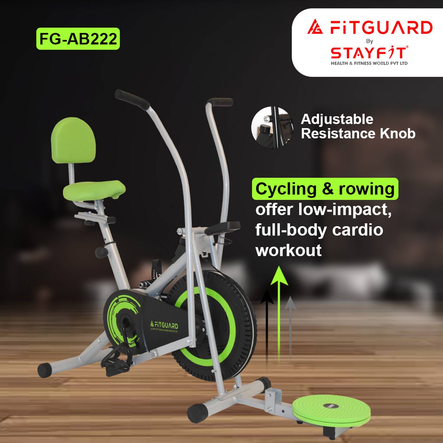 FITGUARD FG-AB 222 Dual Fitness Bike - Image 3