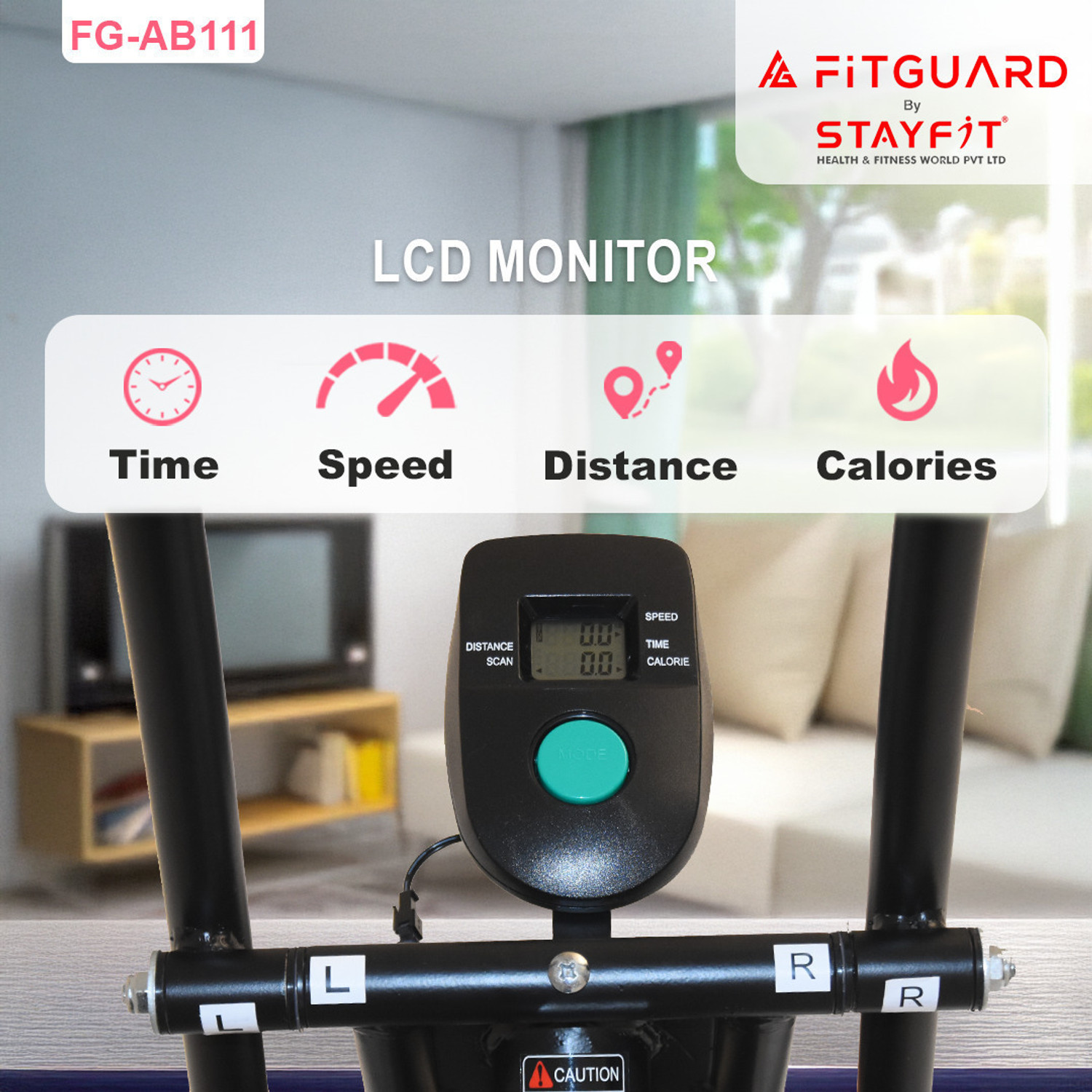 Image of FITGUARD FG-AB 111 By STAYFIT Multi Home Cycling & Moving Handle & Seat Adjustment Indoor Cycles Exercise Bike