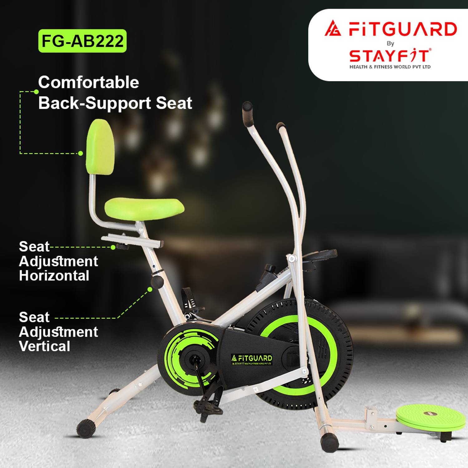 FITGUARD FG-AB 222 Dual Fitness Bike - Image 5