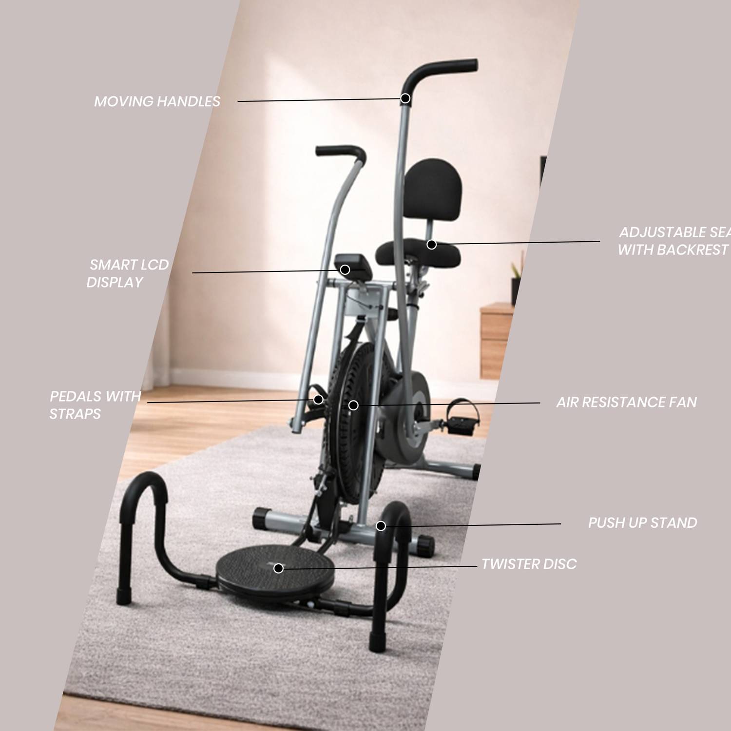 BLESSFIT Multi-Moving Handle Exercise Bike - Image 2