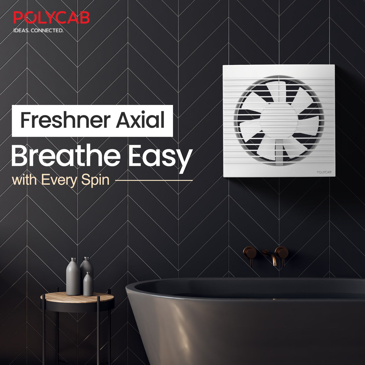 Image of Polycab Freshner Axial| Ventilation fan|Noiseless Air 150 mm Exhaust Fan