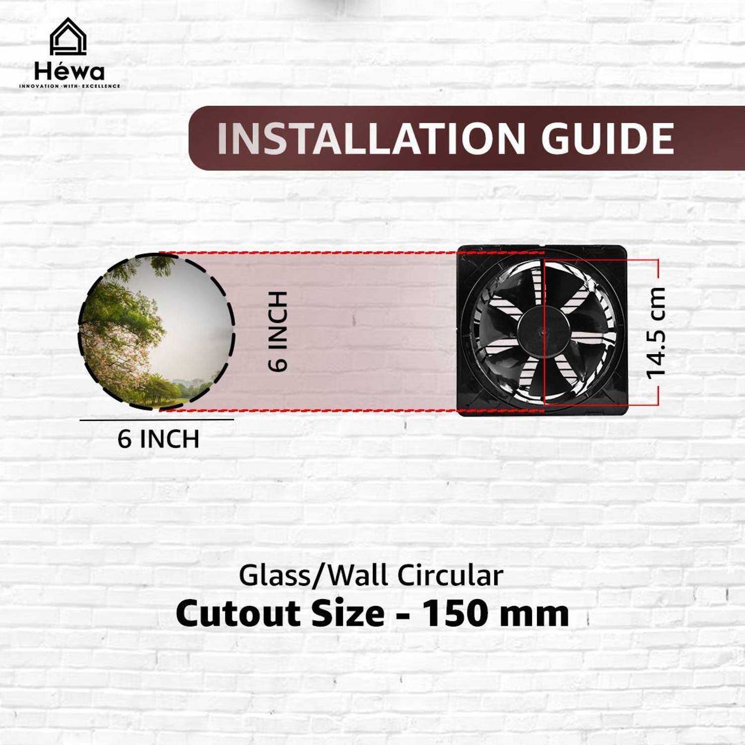 Hewa Nexa 6inch High Speed Exhaust Fan - Image 4