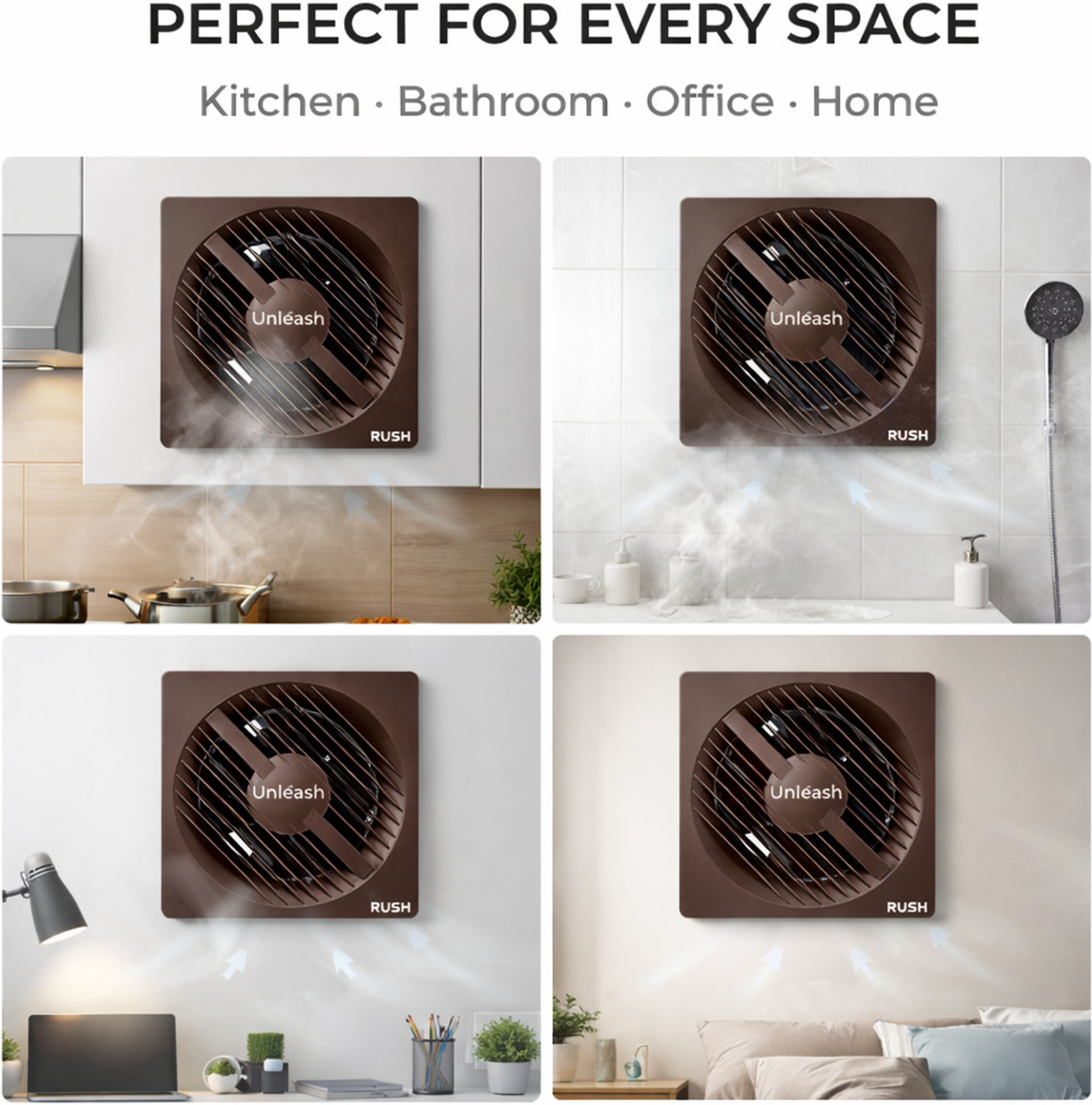 Image of unleash Rush 8 inch BLDC | High Speed | Ultra High Speed | Low Noise 200 mm Exhaust Fan