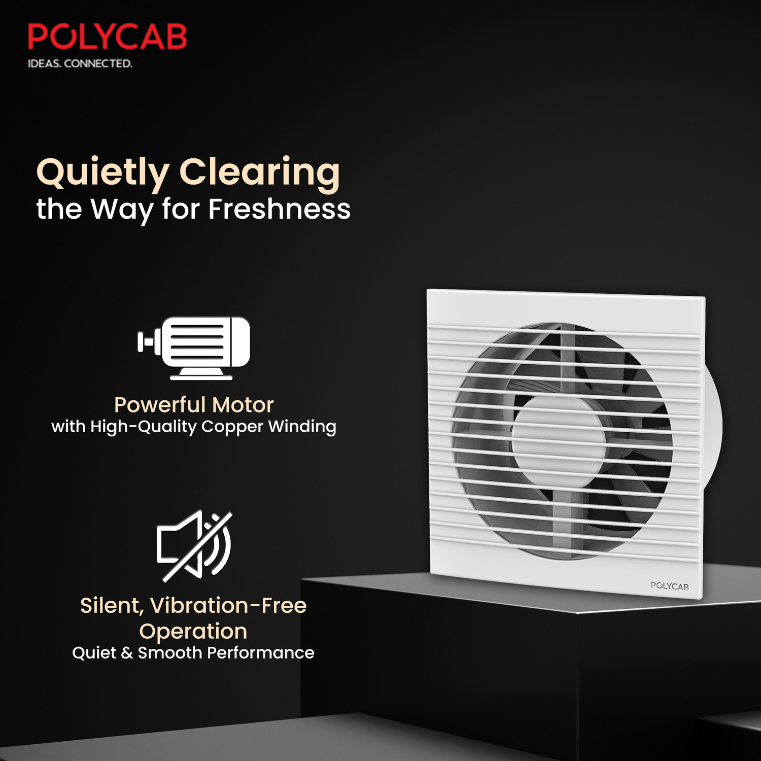 Image of Polycab Freshner Axial| Ventilation fan|Noiseless Air 150 mm Exhaust Fan