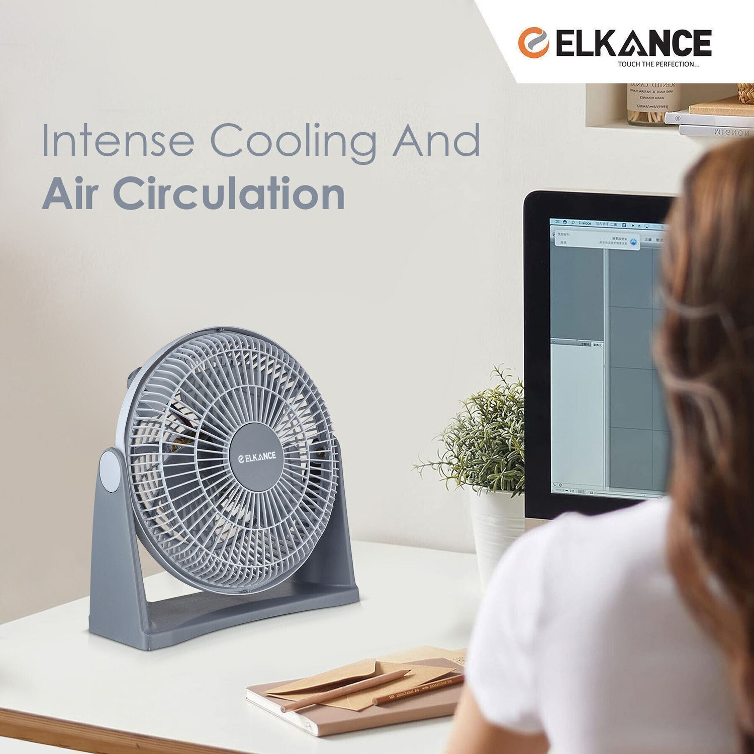 Image of ELKANCE Liva ( 12 Inch | Eco Friendly | Dust Protection | Kitchen Use 300 mm Exhaust Fan