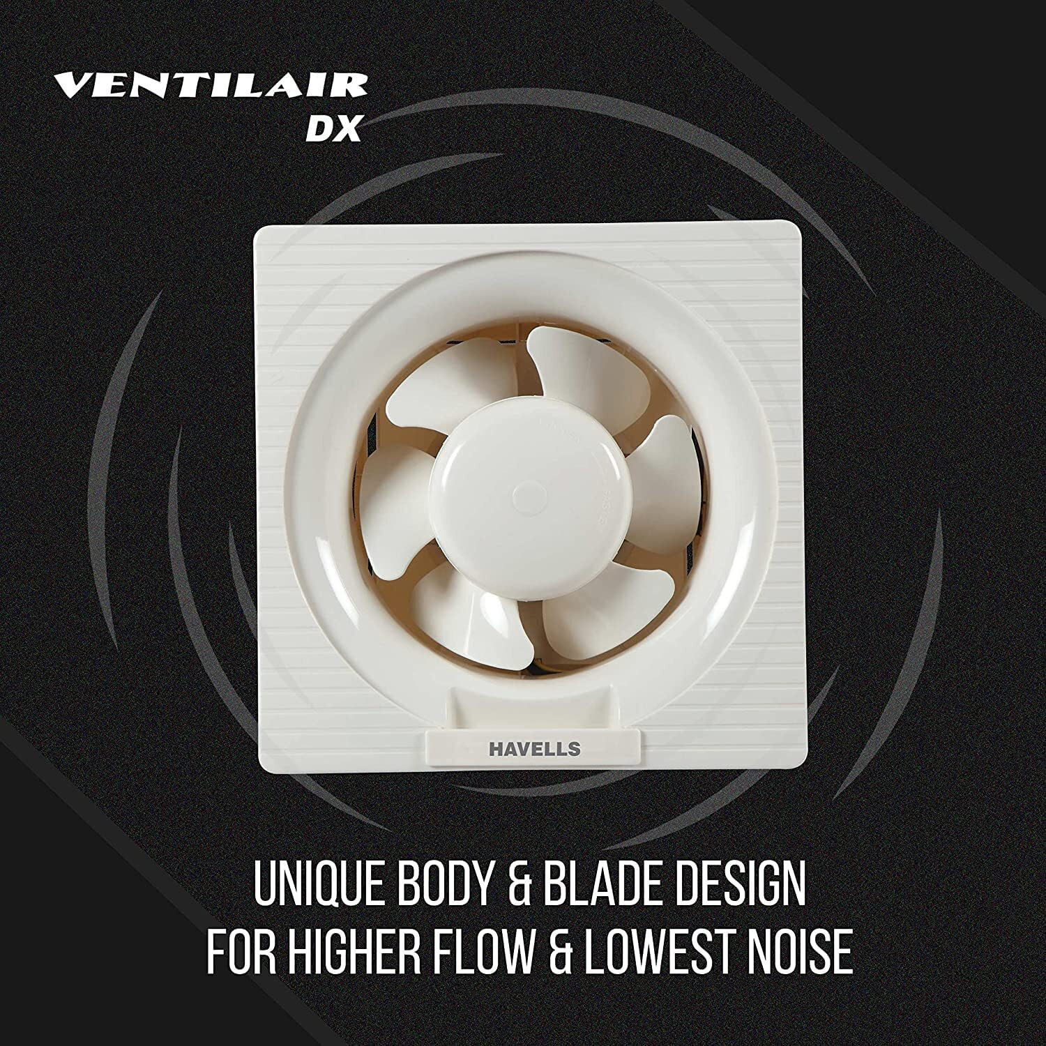 Image of HAVELLS Ventil Air DX, Suitable for Bathroom with 2 Year Warranty 200 mm Exhaust Fan