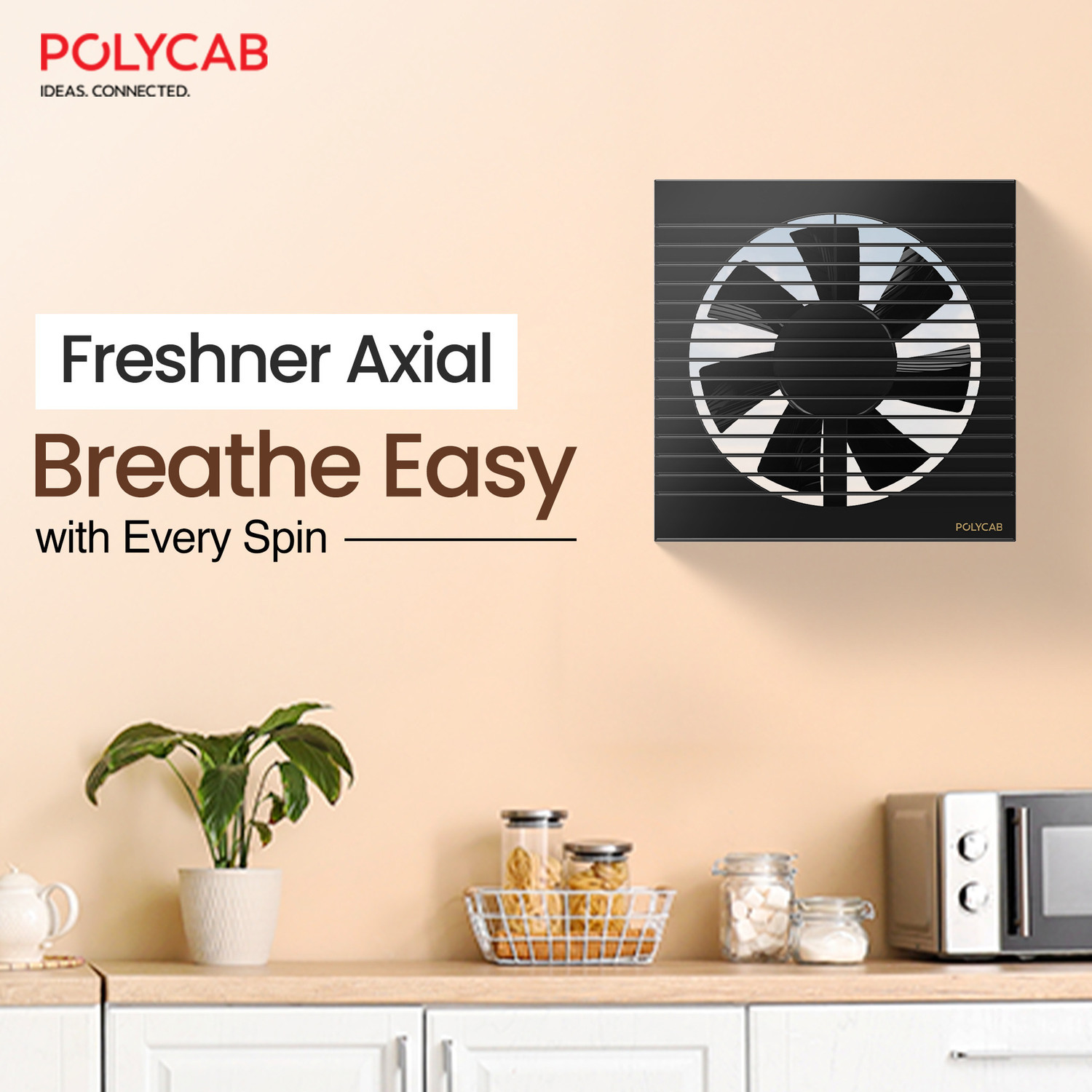 Image of Polycab Freshner Axial| Ventilation fan|Noiseless Air 150 mm Exhaust Fan