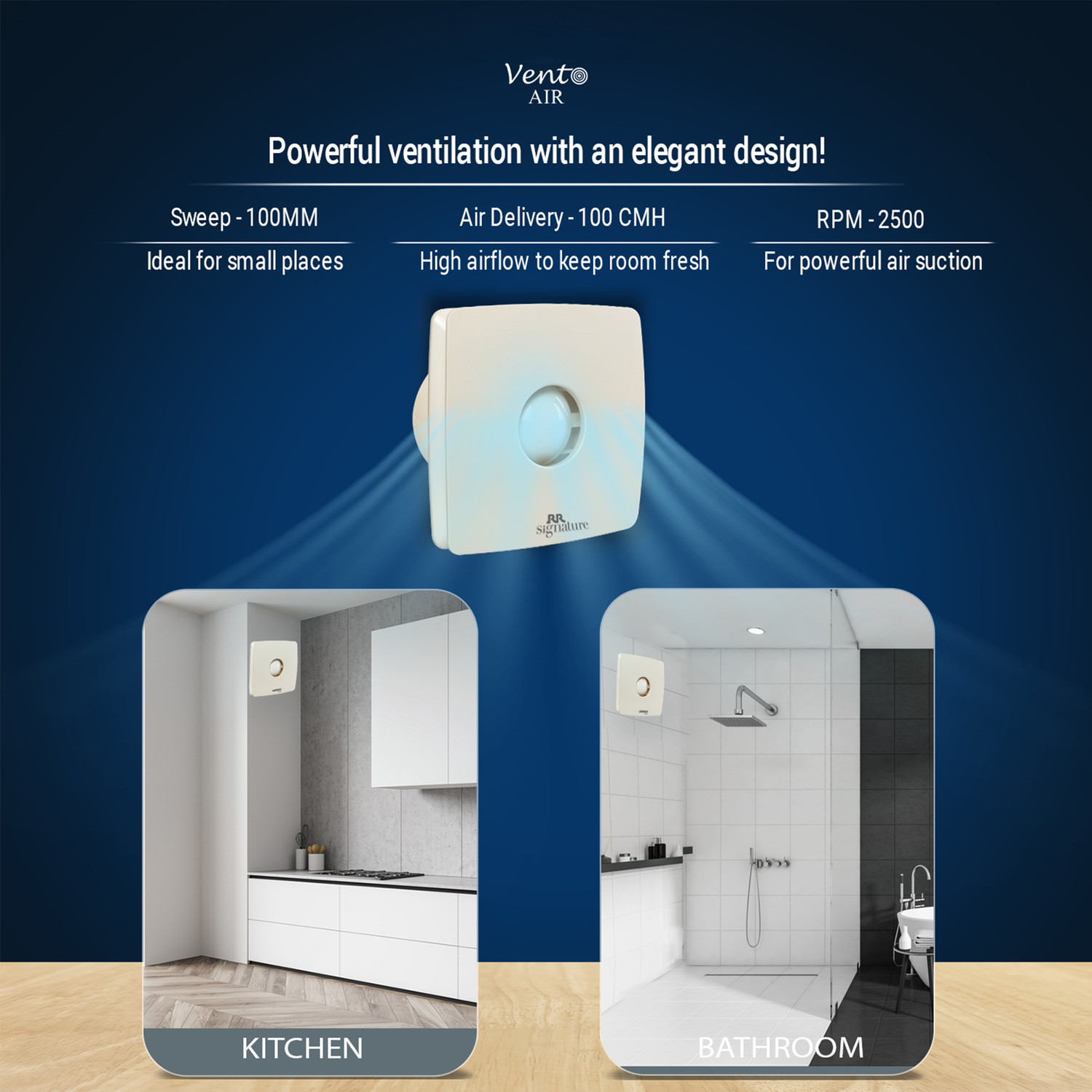 Image of RR VENTO AIR | High Speed | Silent Operation | Rust Proof | Kitchen Use 100 mm Exhaust Fan
