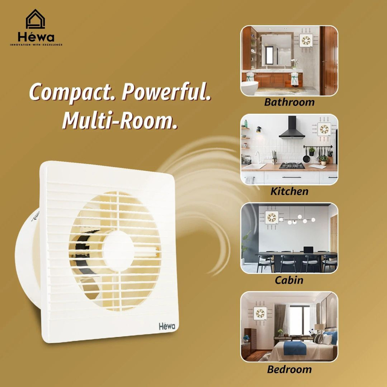 Image of Hewa Onyx 6 inch Ventilation fan 150 mm Exhaust Fan