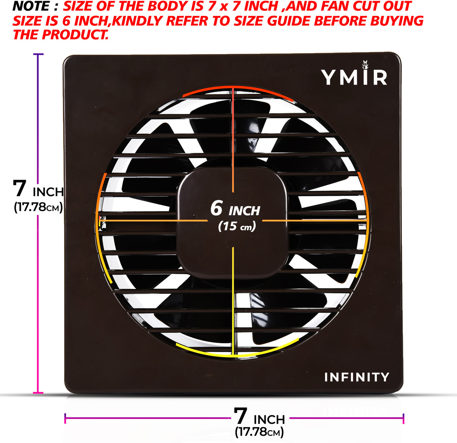 Image of Ymir Infinity 6 inch Exhaust | High Speed | Silent Operation | Axial Flow 150 mm Exhaust Fan
