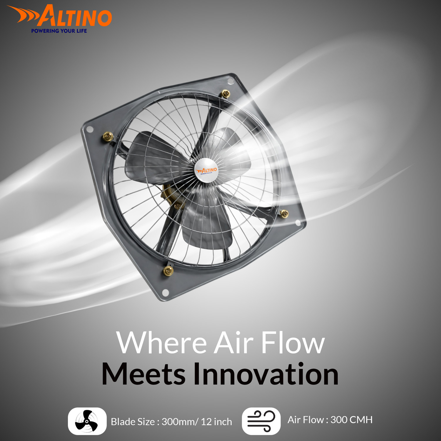 Image of ALTINO 12 inch | Rust Proof | Dust Protection | Kitchen Use 300 mm Exhaust Fan