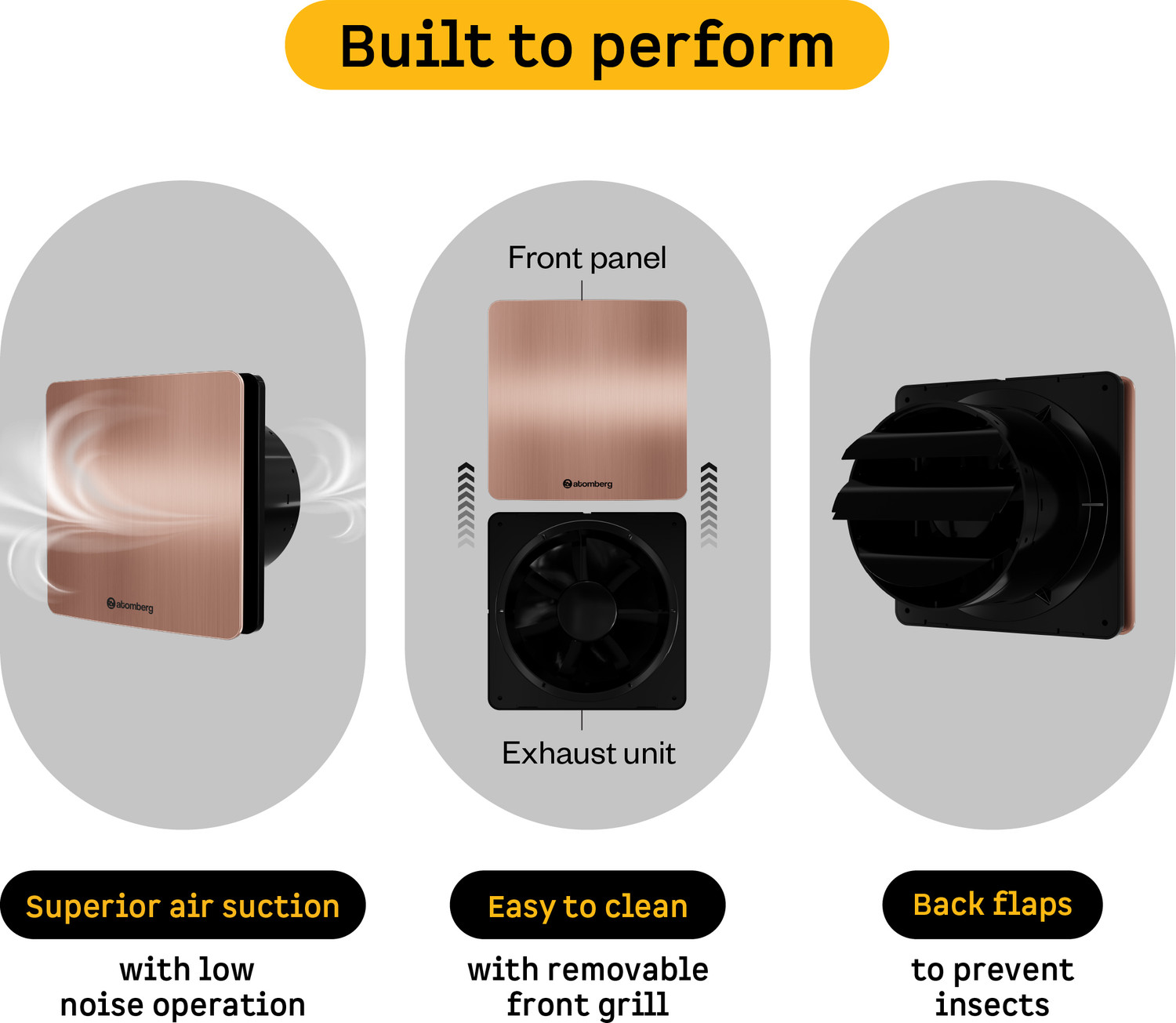 Image of Atomberg Studio|6 Inch|Silent|Bathroom & Exhaust|Installation-Round Cut(153mm) 150 mm Exhaust Fan