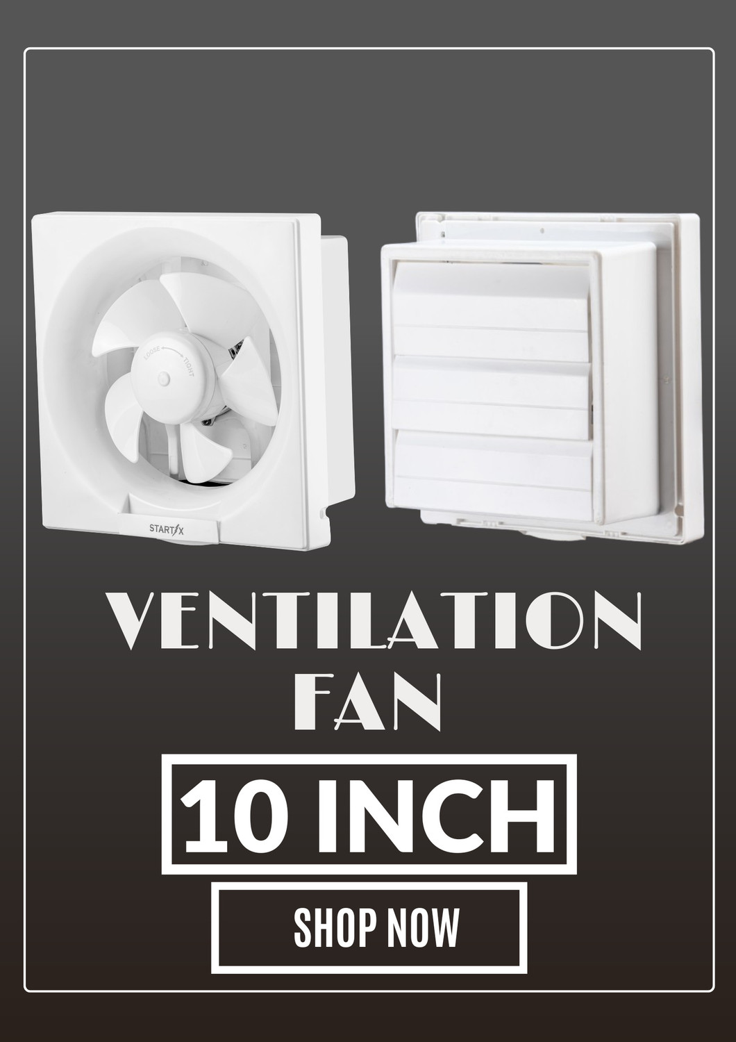 Image of STARTX 10-Inch High-Speed Ventilation Fan | High Speed | Low Noise | Energy Efficient 250 mm Exhaust Fan