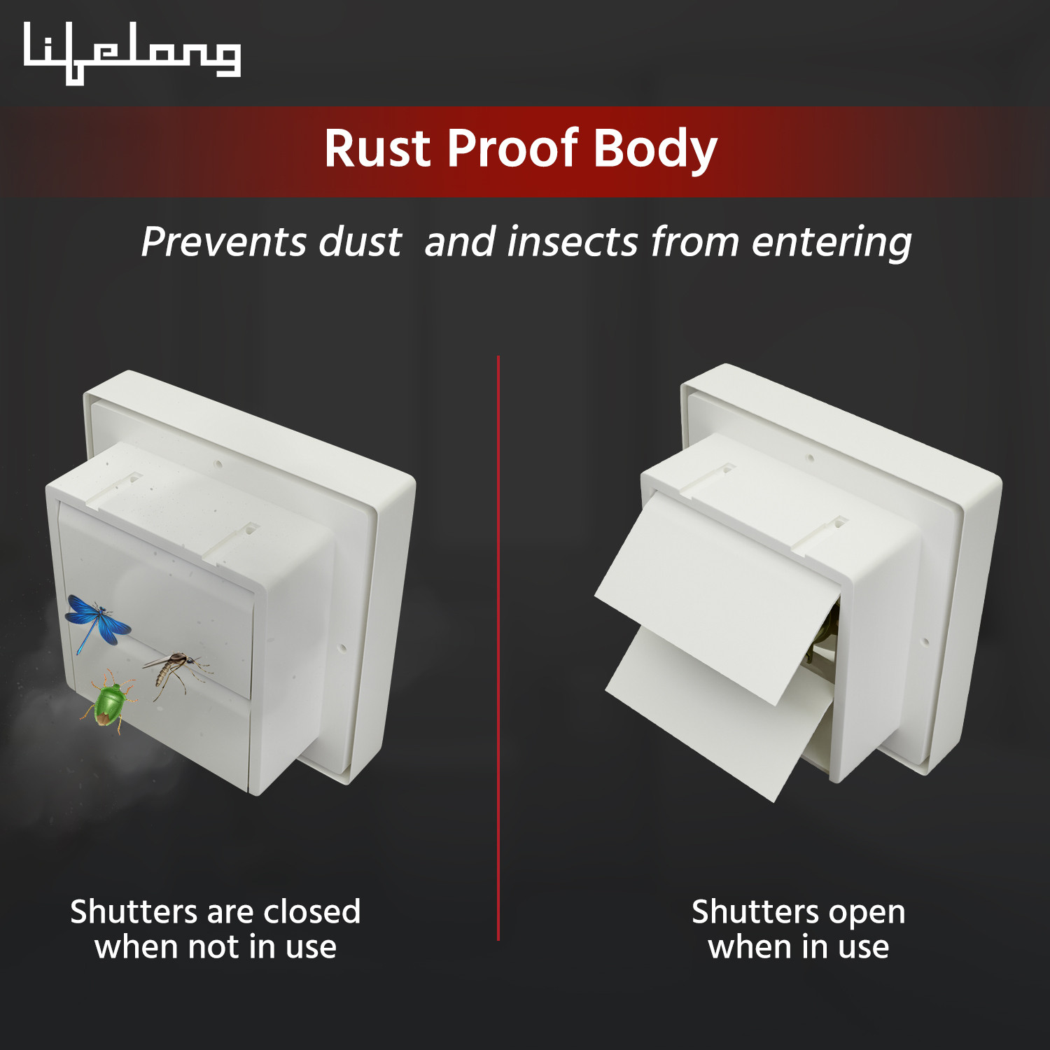 Image of Lifelong Venti Pro | Bathroom Use 250 mm Exhaust Fan
