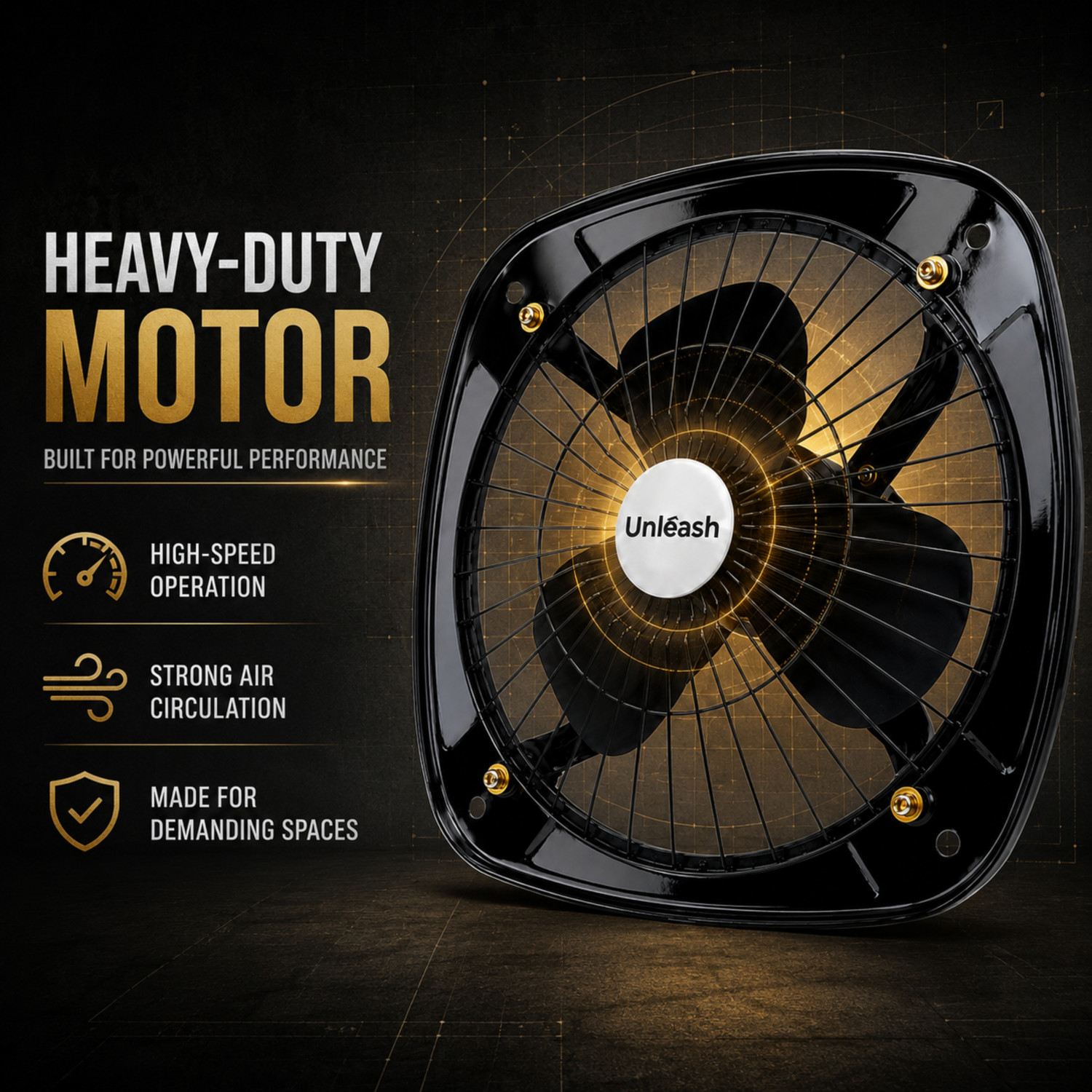 Image of unleash Aero 12 Inch Exhaust Fan 300 mm Metal Exhauster fan 12 Inch Metal Exhaust Fan 300 mm Exhaust Fan