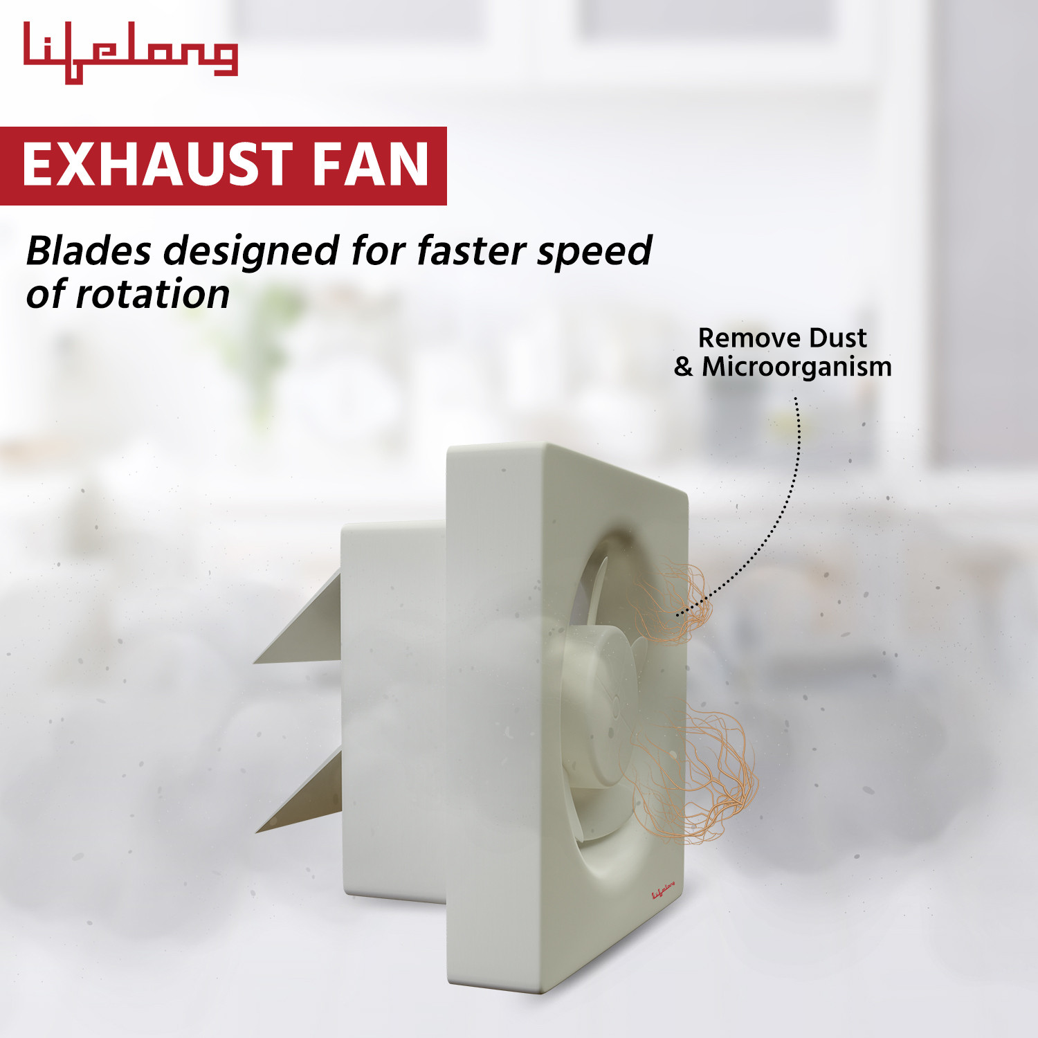 Image of Lifelong Venti Pro | Bathroom Use 250 mm Exhaust Fan
