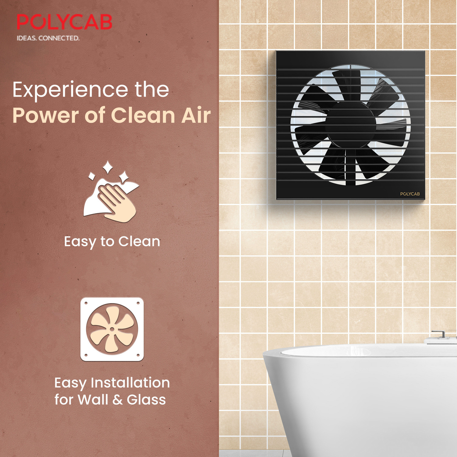 Image of Polycab Freshner Axial| Ventilation fan|Noiseless Air 150 mm Exhaust Fan