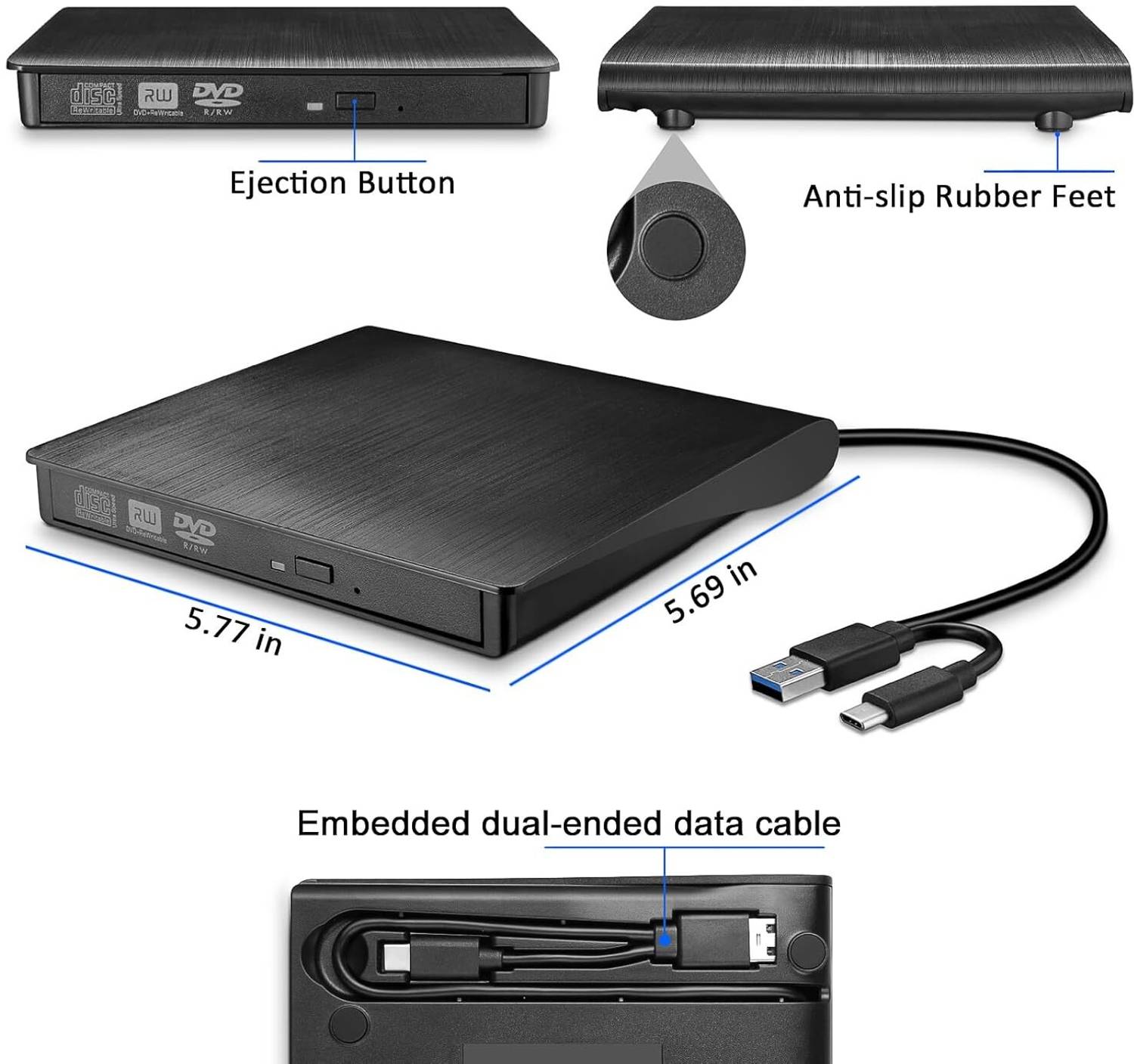 OG X NEXA WITH DEVICE External CD/DVD Drive for Laptop, USB 3.0