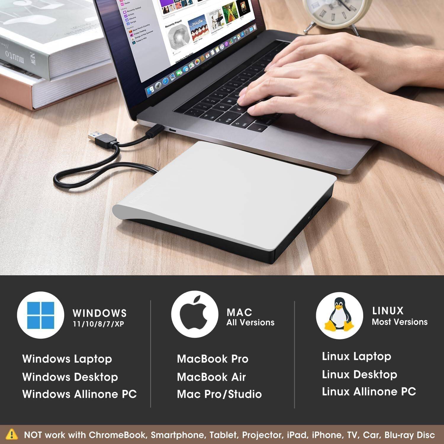 BlackBoost USB 3.0 & Type-C External DVD Drive - Image 5