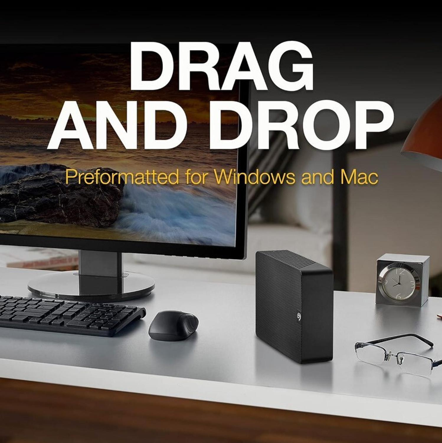 Image of Seagate Expansion Desktop 26TB, External HDD - USB 3.0 for Windows and Mac 26 TB External Hard Disk Drive (HDD)