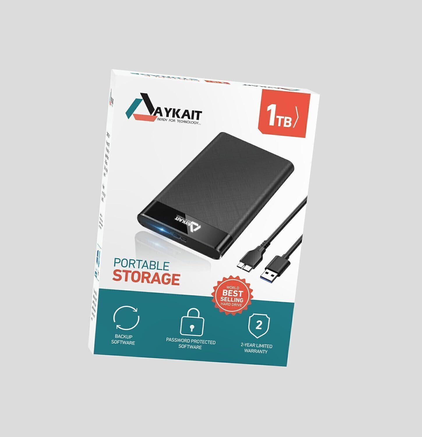Image of Aykait 1000 GB External Hard Disk Drive (HDD)