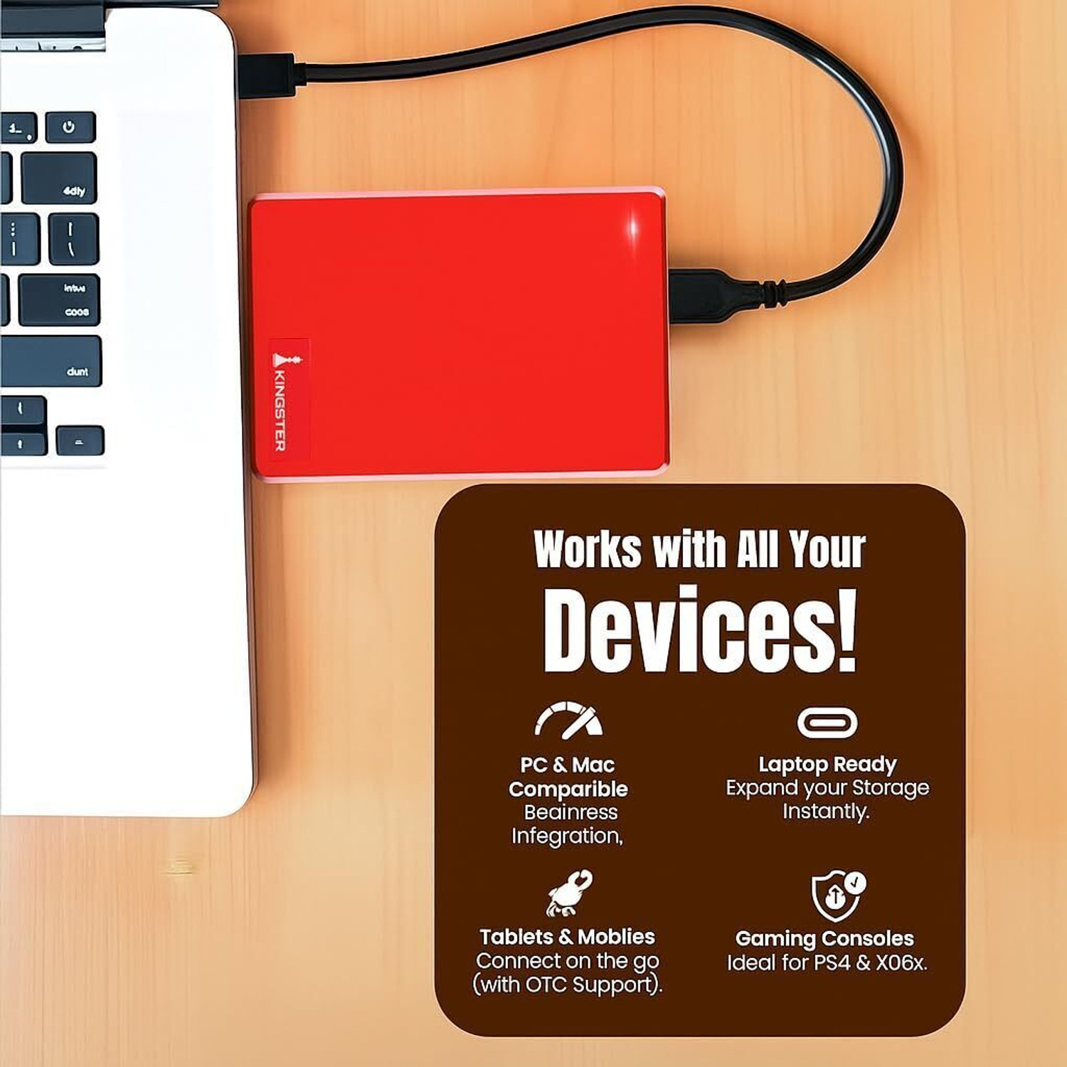 Image of kingster 1 TB External Hard Disk Drive (HDD)