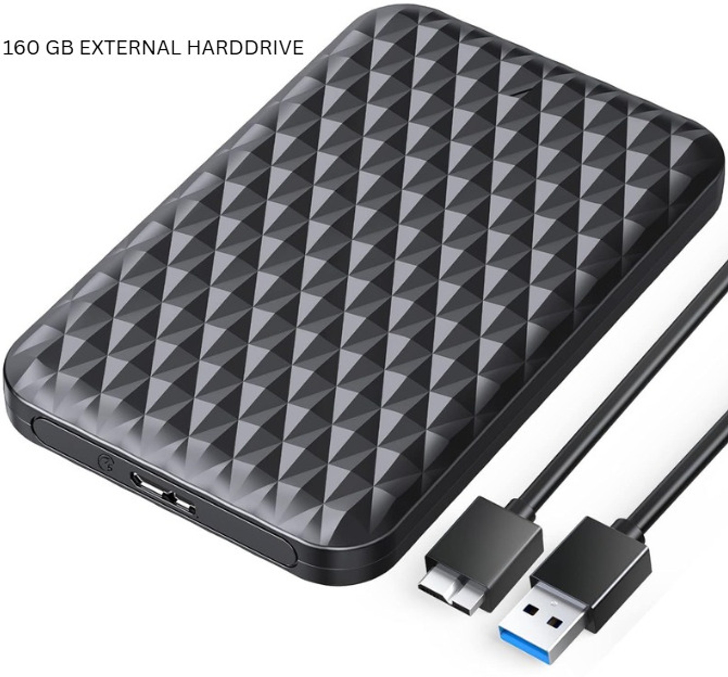 Image of Carecase 160GB Slim Portable External Hard Drive USB 3.0 HDD Storage 160 GB External Hard Disk Drive (HDD)
