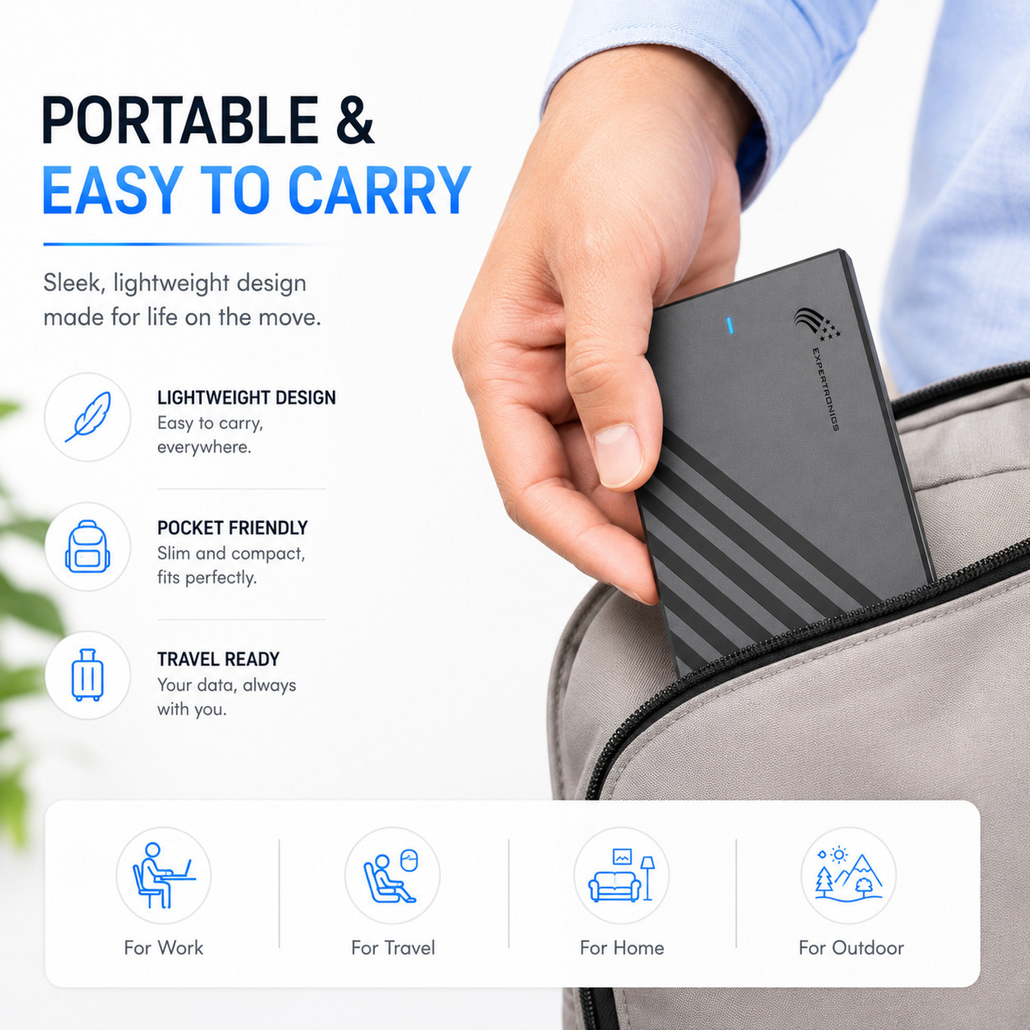 Image of EXPERTRONICS 500 GB External Hard Disk Drive (HDD)