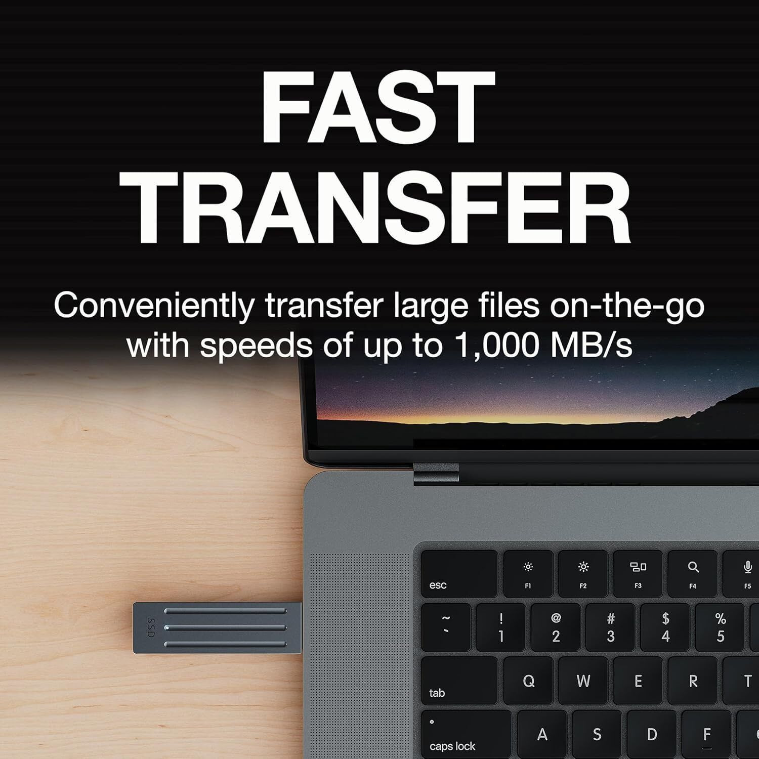 Image of Seagate Ultra Compact 1 TB External Solid State Drive (SSD) 1000 MB /s, Compatible with Windows,Mac,Android,iPhone, Tablets & Gaming Consoles