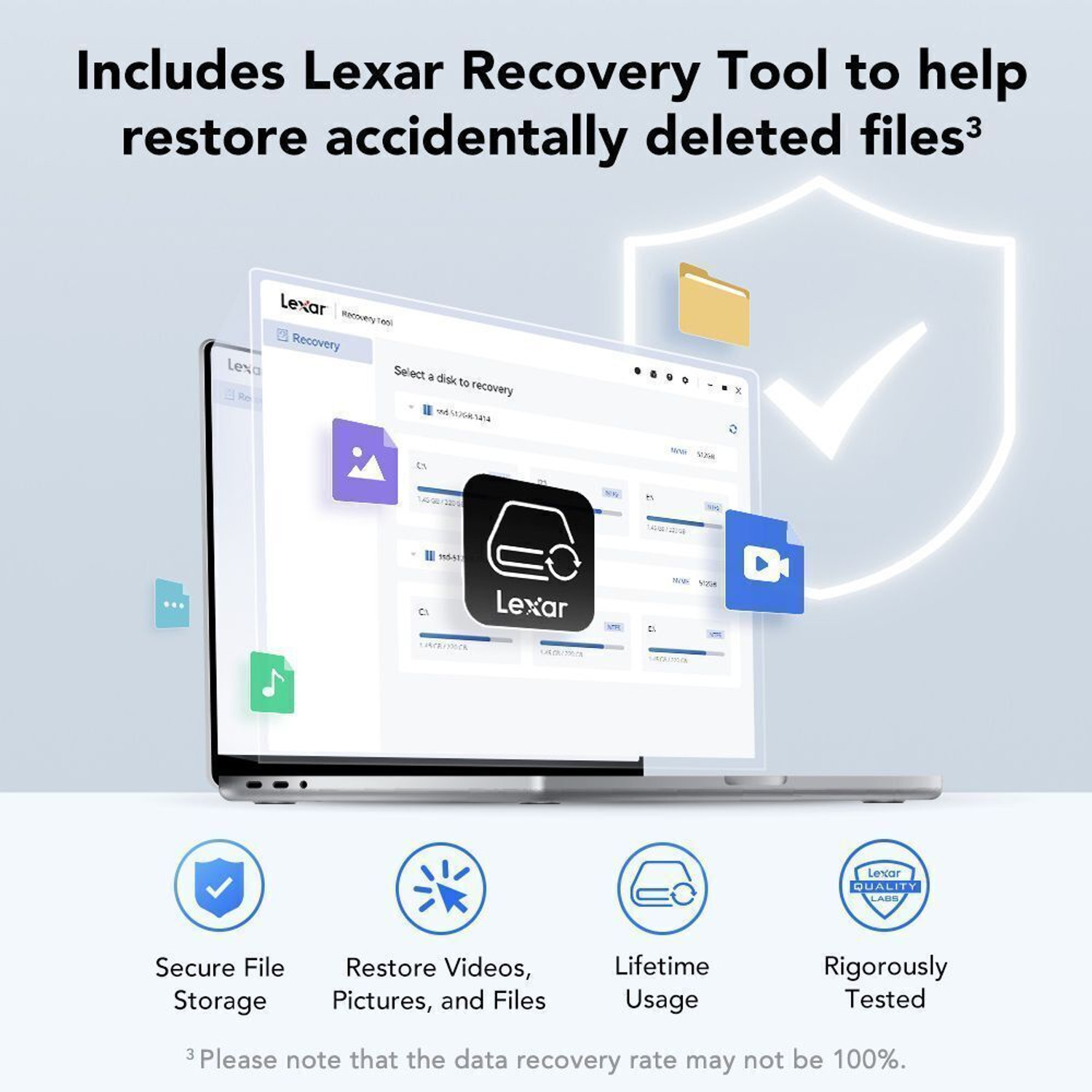Image of Lexar SL300 1 TB External Solid State Drive (SSD) Upto 1050 MB /s Read and 1000MB /s Write speed, Type C