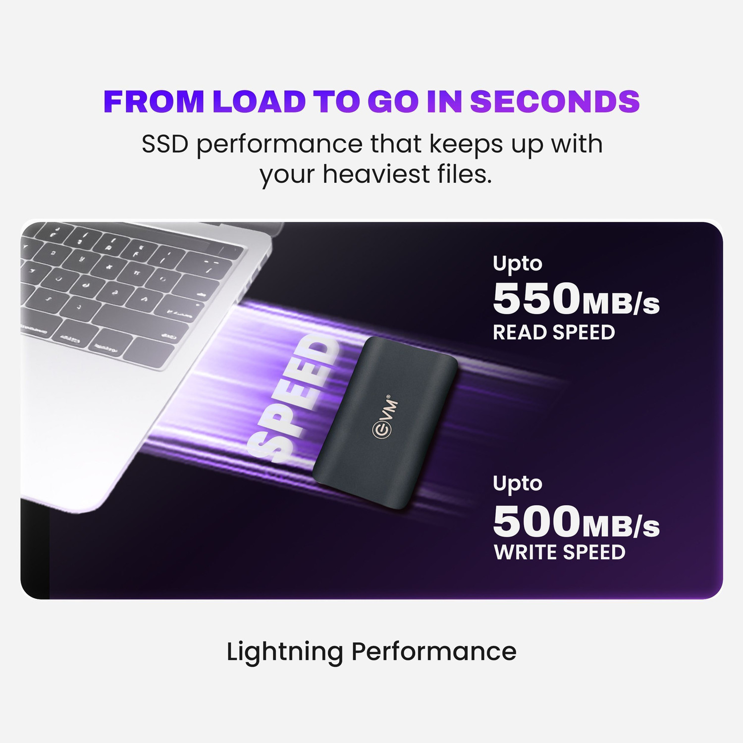 Image of EVM EPSSD 256.0 GB External Solid State Drive (SSD) 550 MB /s, 10 Year Warranty, Window, Mac OS, Android, Type C Enabled, USB 3.1