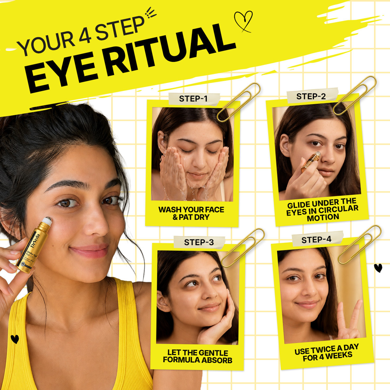 Image of DrVeda Under Eye Care Roll On for Dark Circles, Puffiness & Fine Lines � 100% Natural