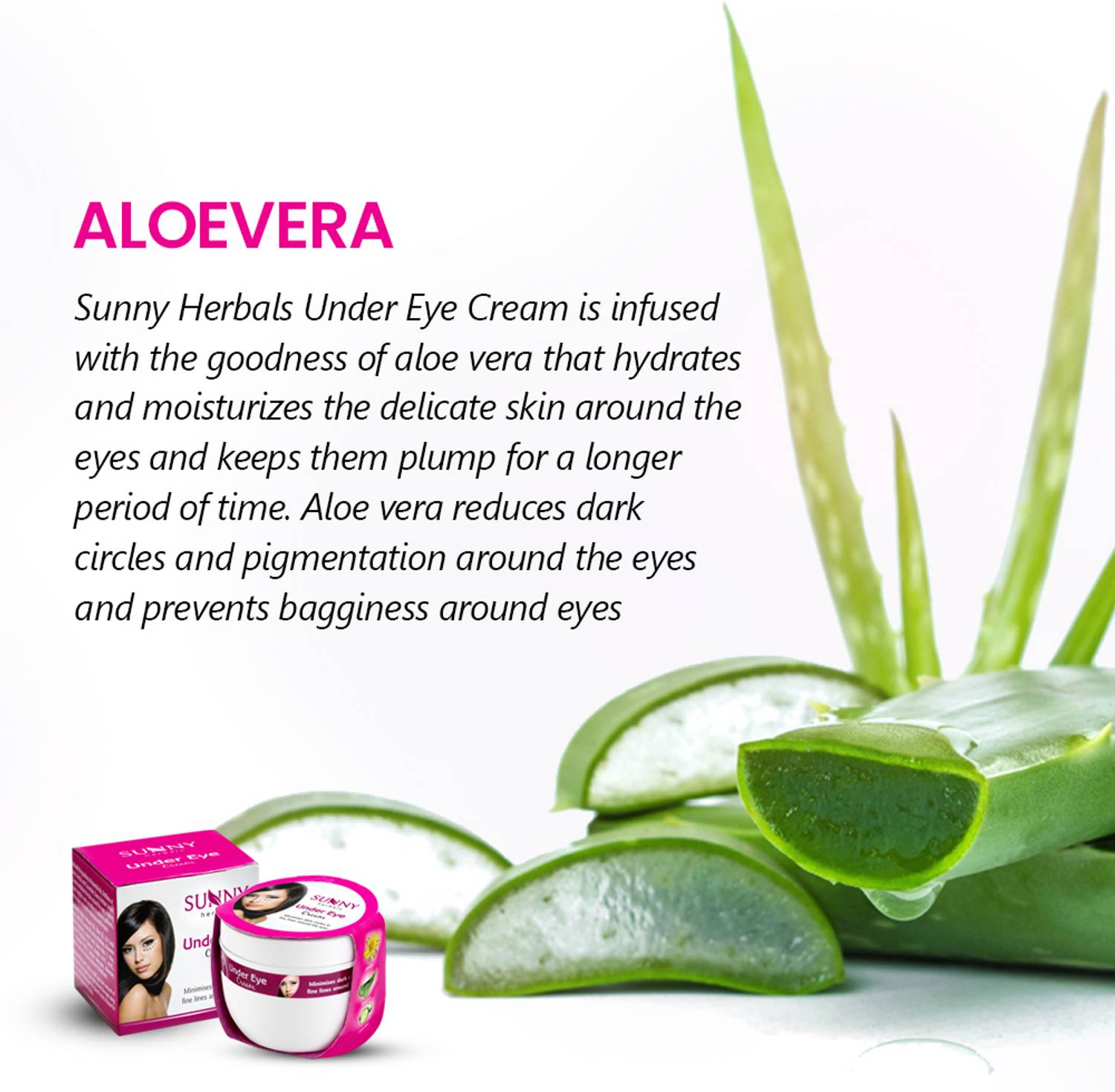 Sunny Herbals Under Eye Cream 50gm - Image 5