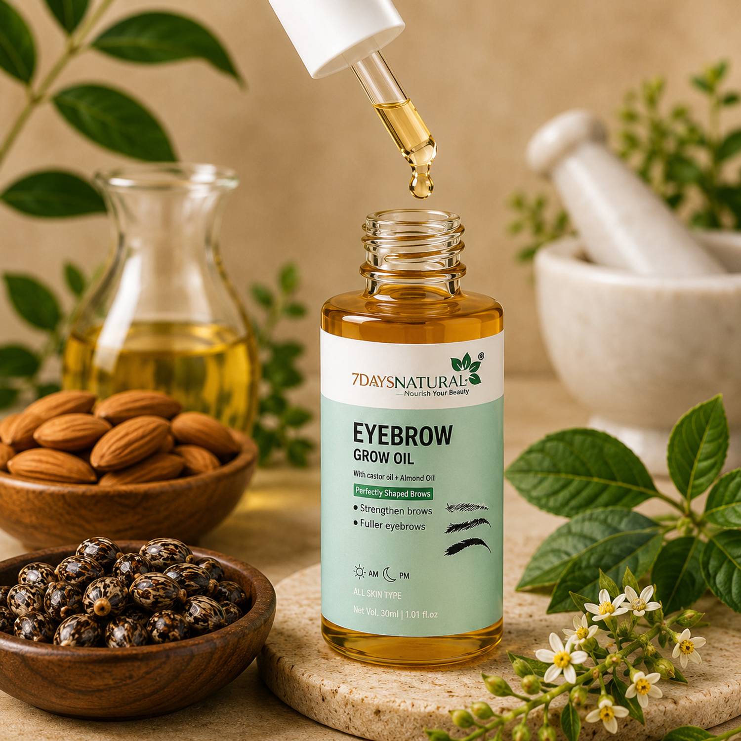 7days natural Eyebrow growth oil Brow Boost oil� For Eye Brows & EyeLash Growth Serum