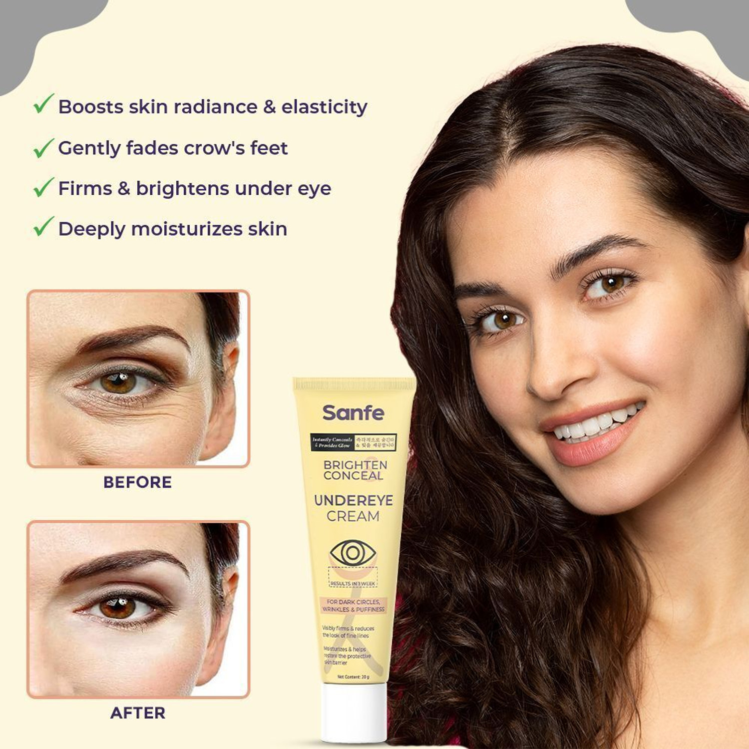 Image of Sanfe Brighten & Conceal Undereye Cream