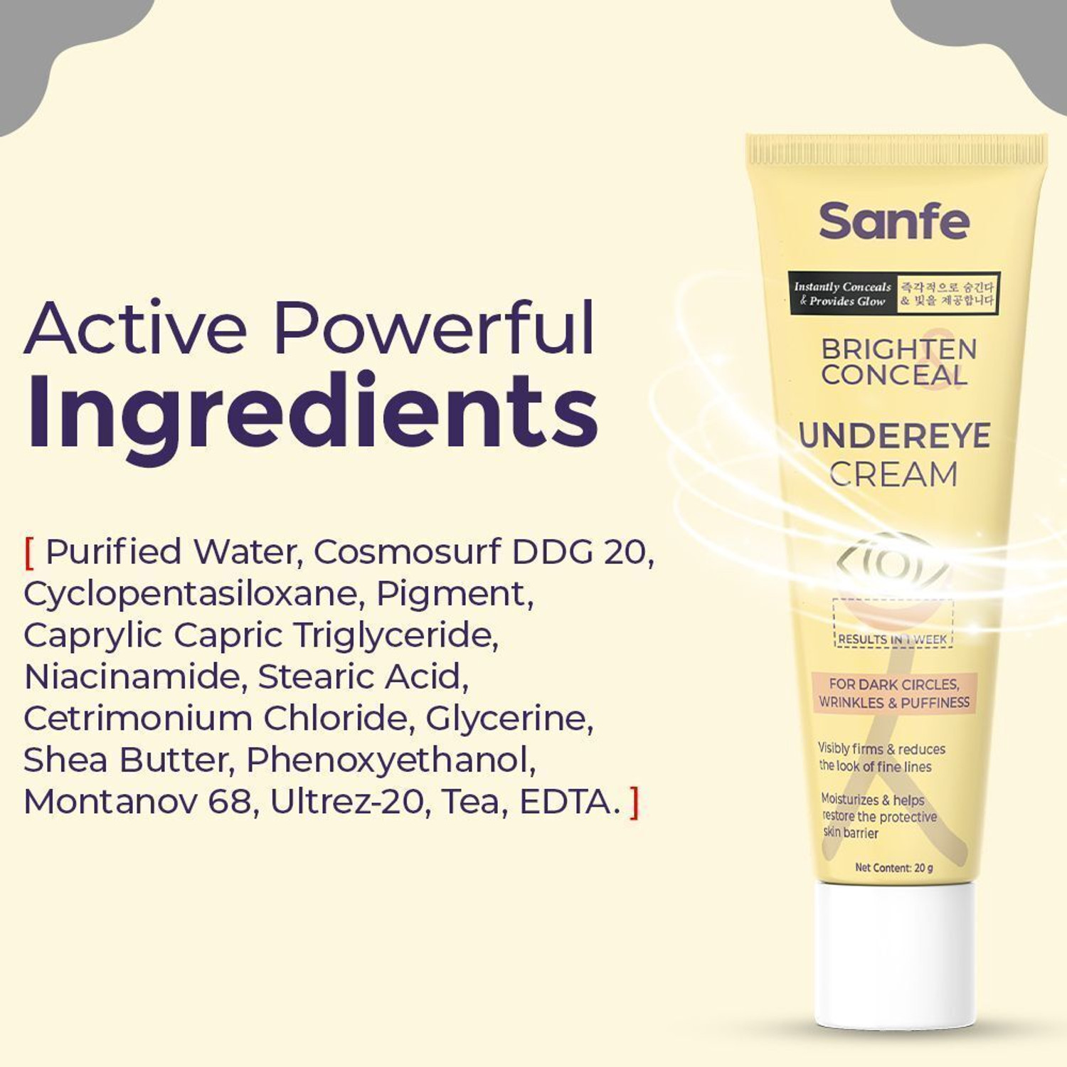 Image of Sanfe Brighten & Conceal Undereye Cream