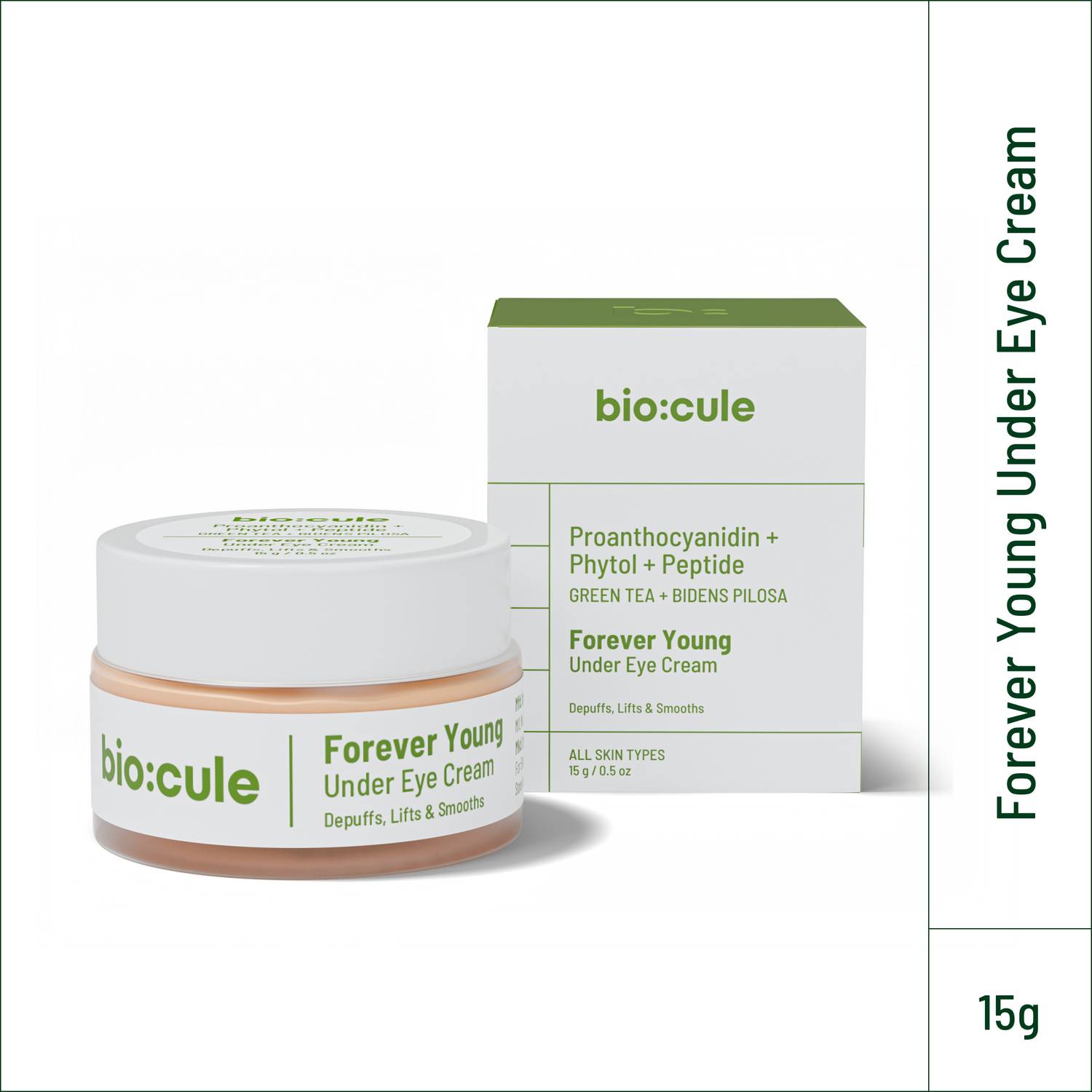 biocule Forever Young Under Eye Cream for Dark Circles, Puffiness, Fine Lines & Wrinkles