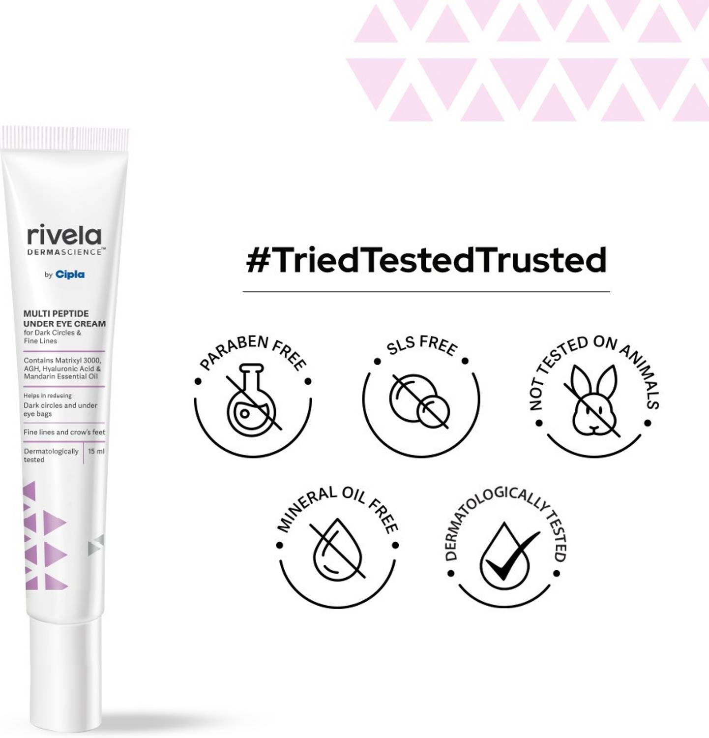 Rivela Dermascience Multi Peptide Under Eye Cream - Image 5
