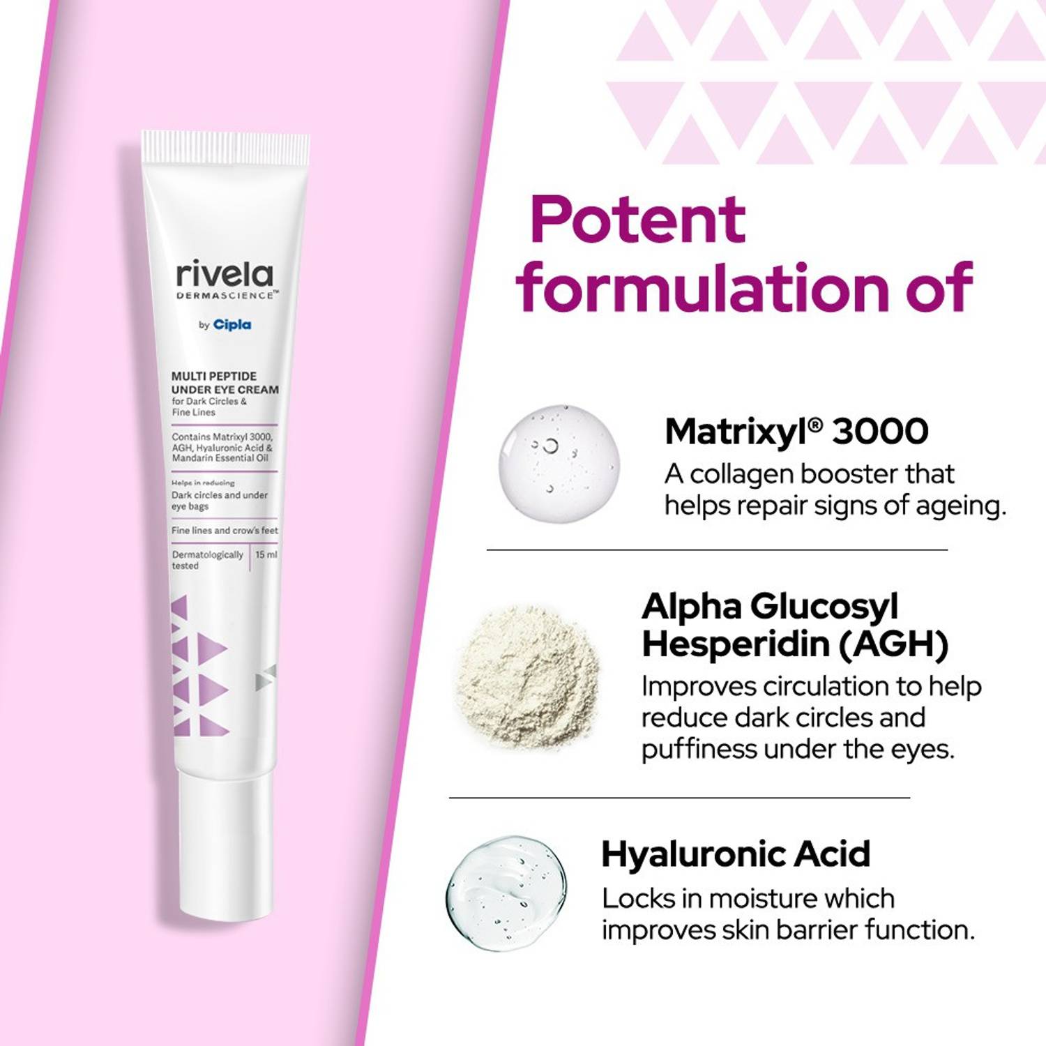 Rivela Dermascience Multi Peptide Under Eye Cream - Image 2