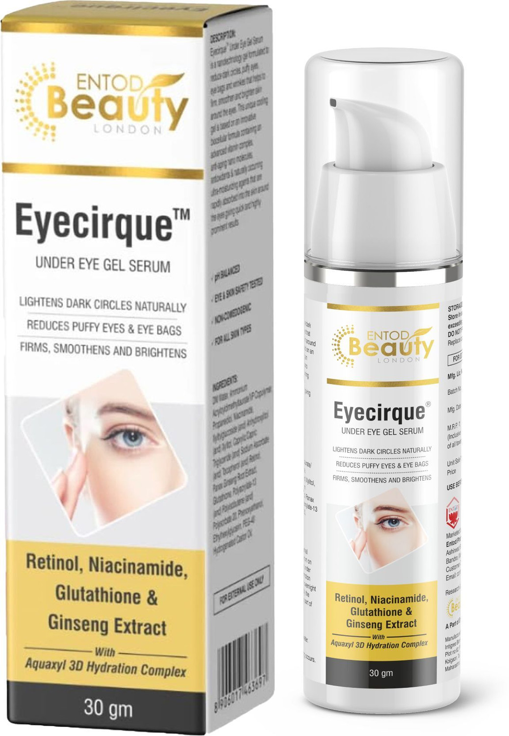 Image of Eyecirque Under Eye Gel Serum for Dark Circles, Puffiness & Fine lines - MONO