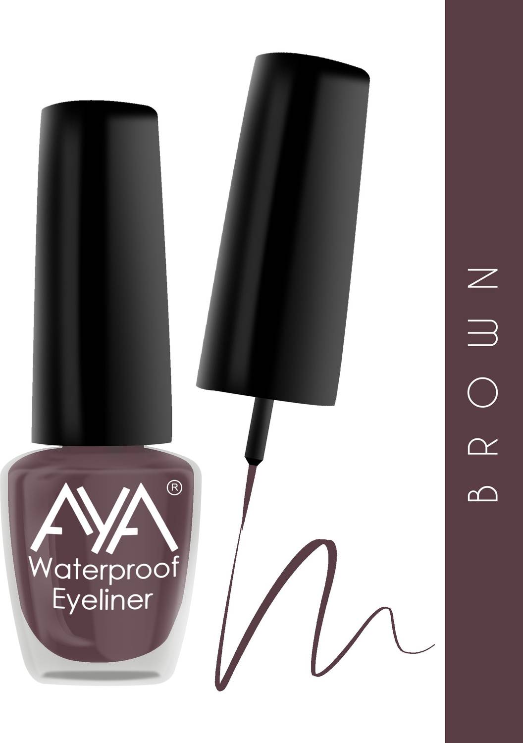 AYA 24 Hrs Long Lasting & Waterproof Eyeliner | Smudge Proof Eye Makeup 5 ml